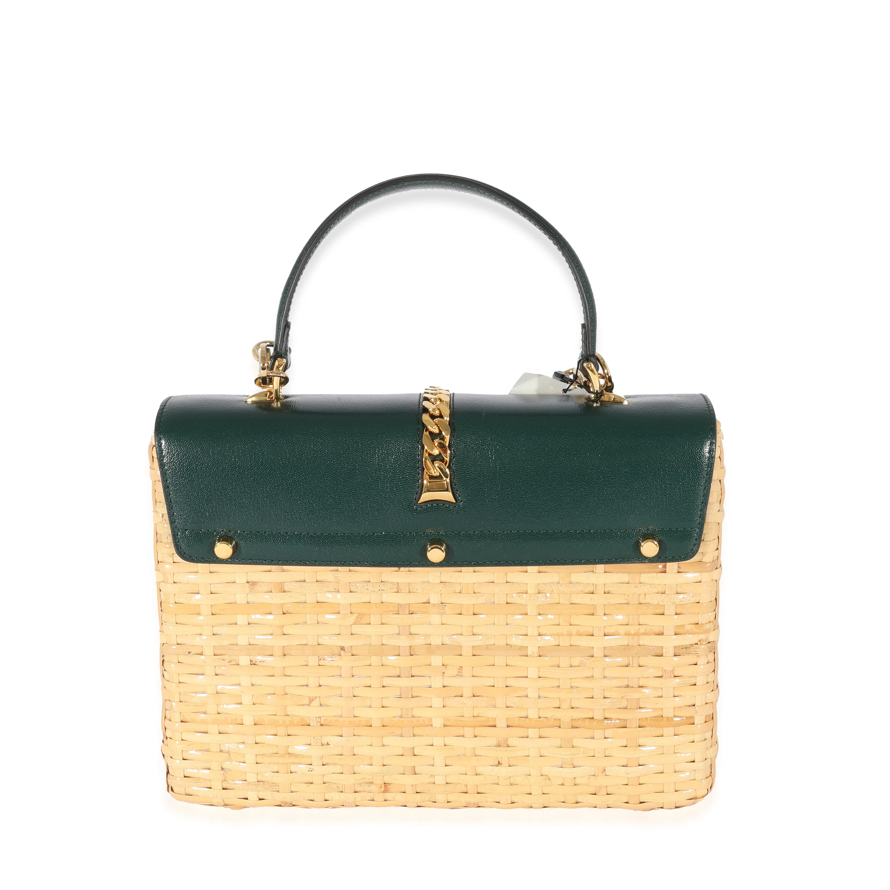Small Sylvie Wicker Top Handle Bag - Image 3