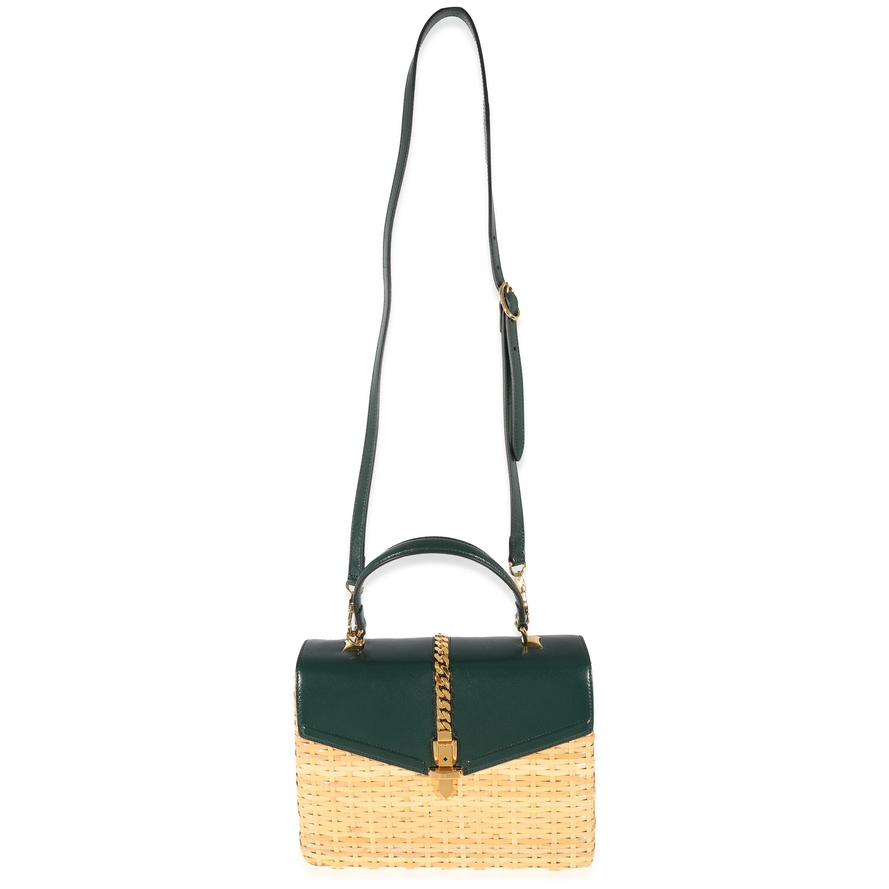 Small Sylvie Wicker Top Handle Bag - Image 4