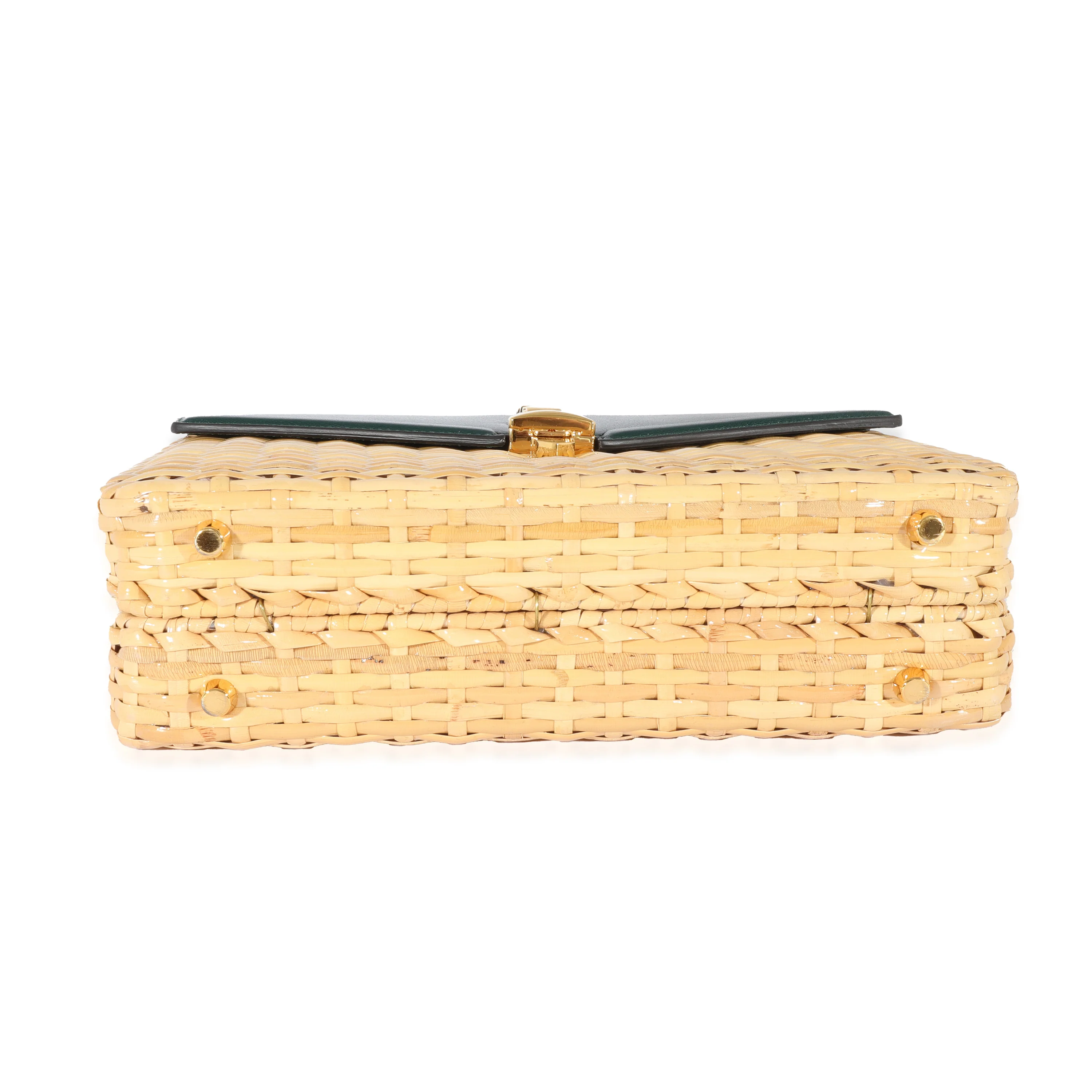 Small Sylvie Wicker Top Handle Bag - Image 5