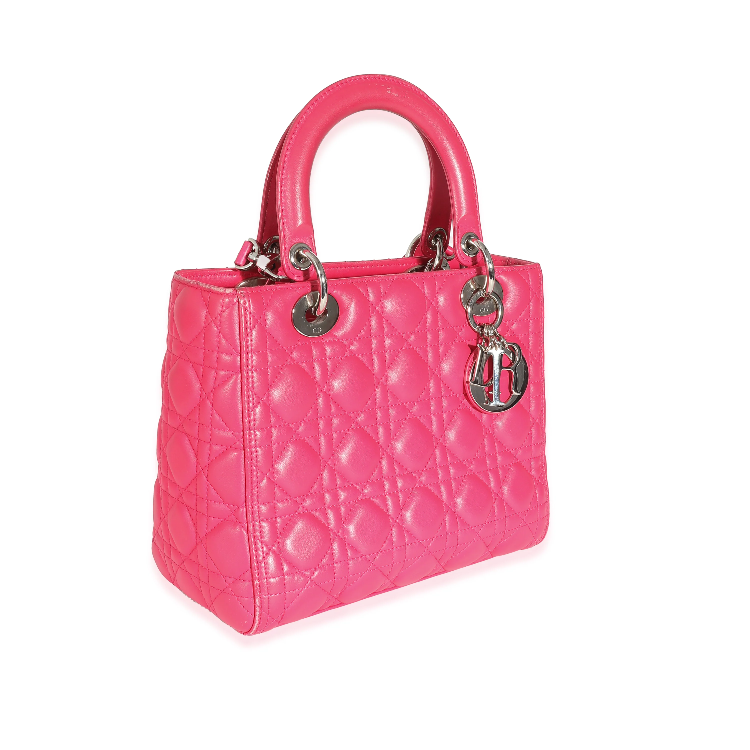 Pink Cannage Lambskin Medium Lady Dior - Image 3