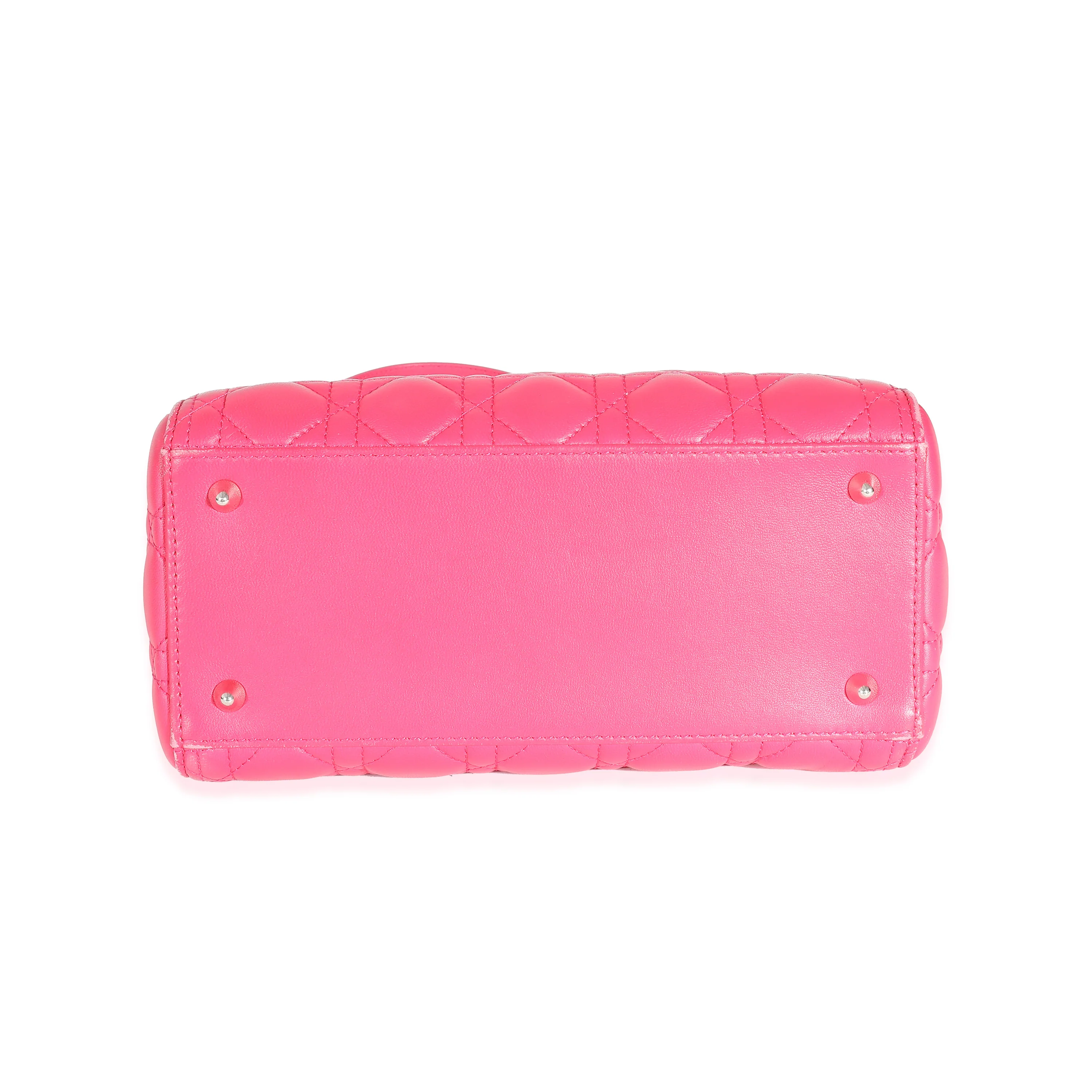 Pink Cannage Lambskin Medium Lady Dior - Image 7