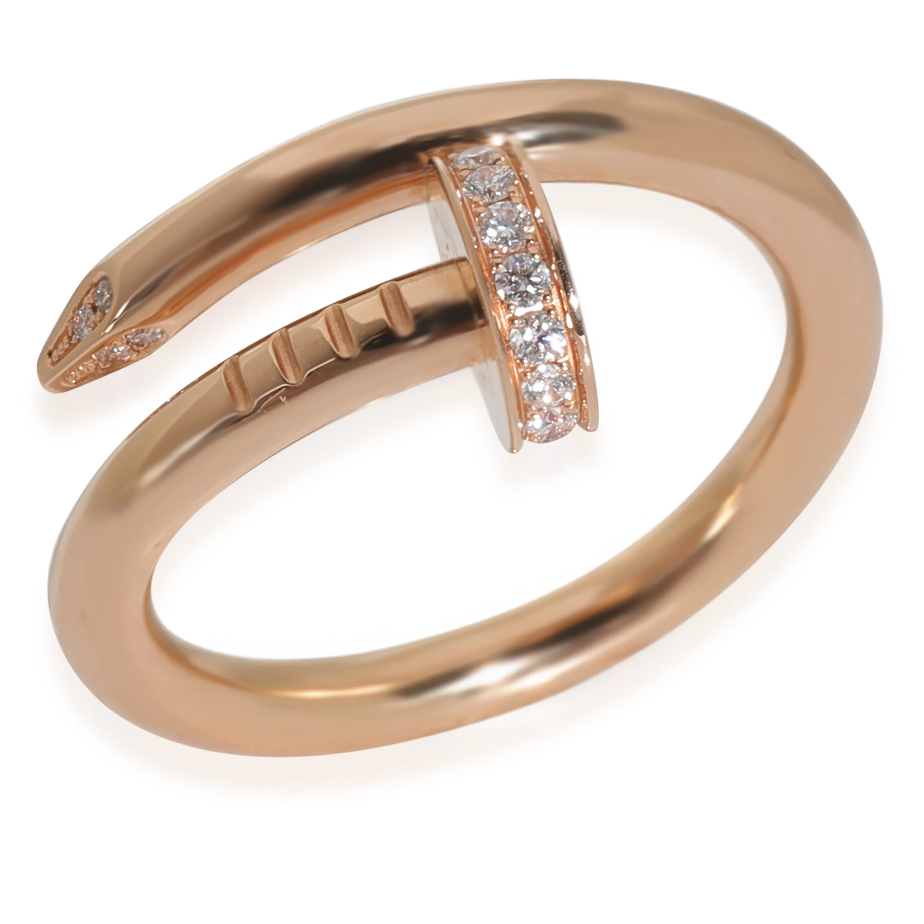 Rose Gold Diamond Juste Un Clou Ring - Image 3