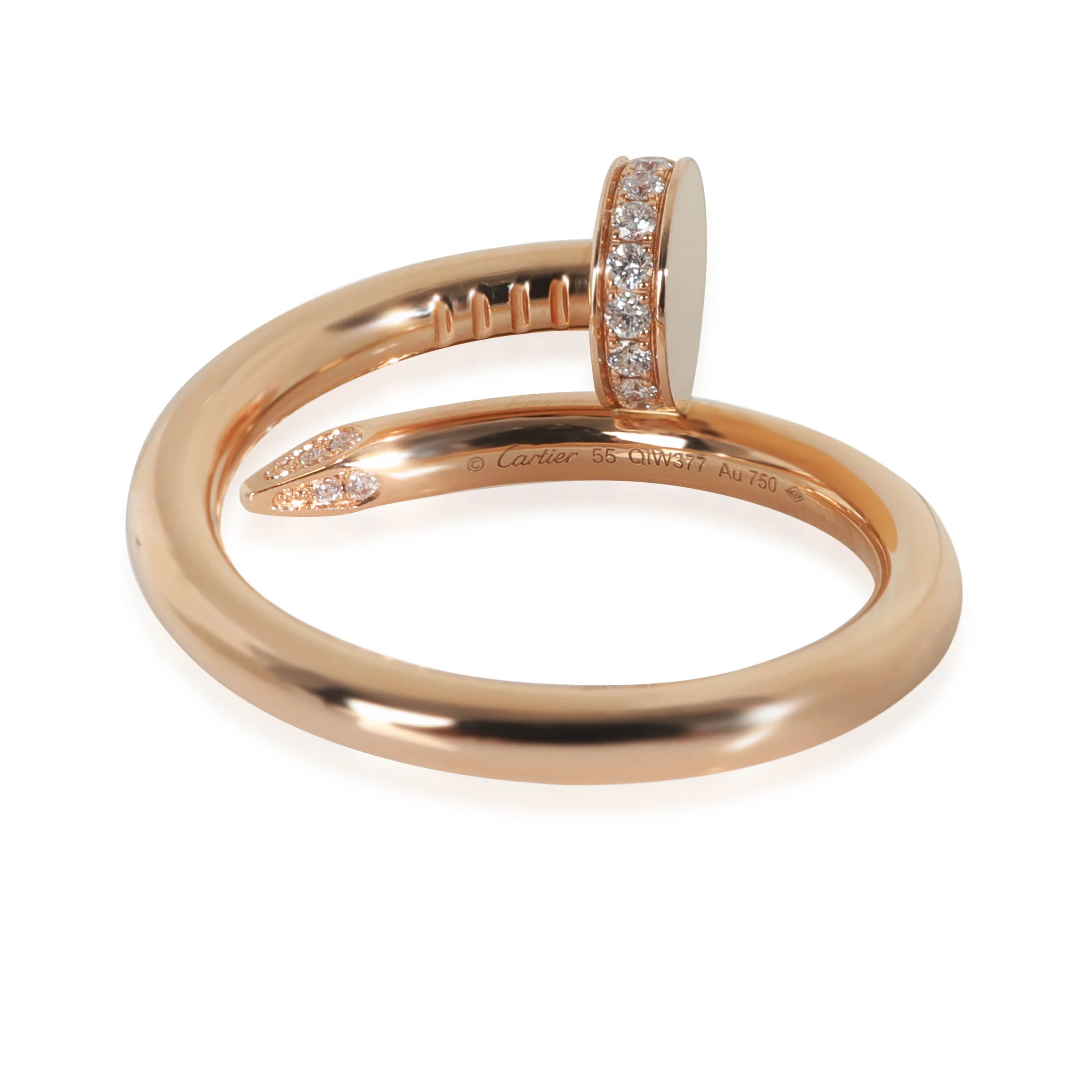 Rose Gold Diamond Juste Un Clou Ring - Image 4