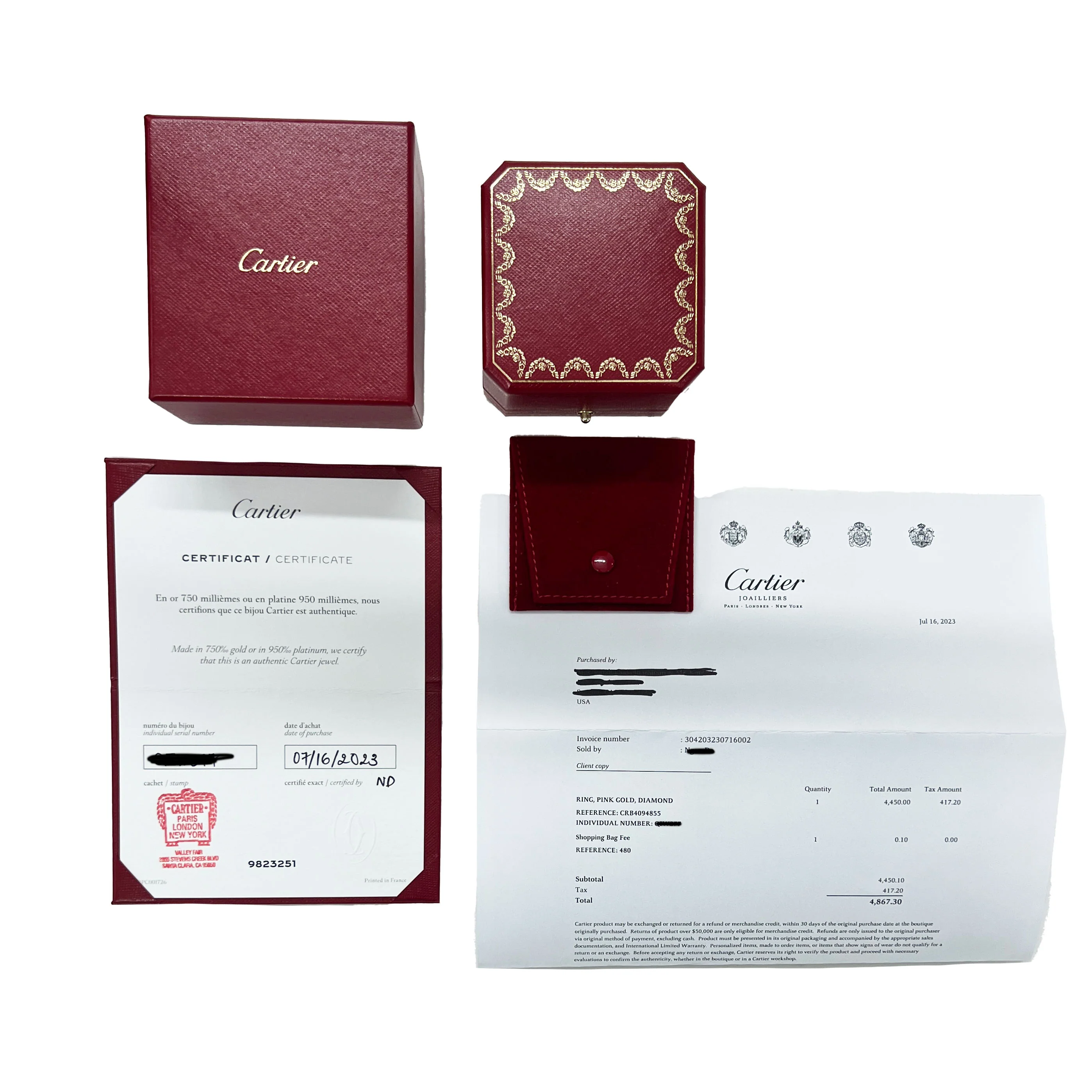 Rose Gold Diamond Juste Un Clou Ring - Image 5