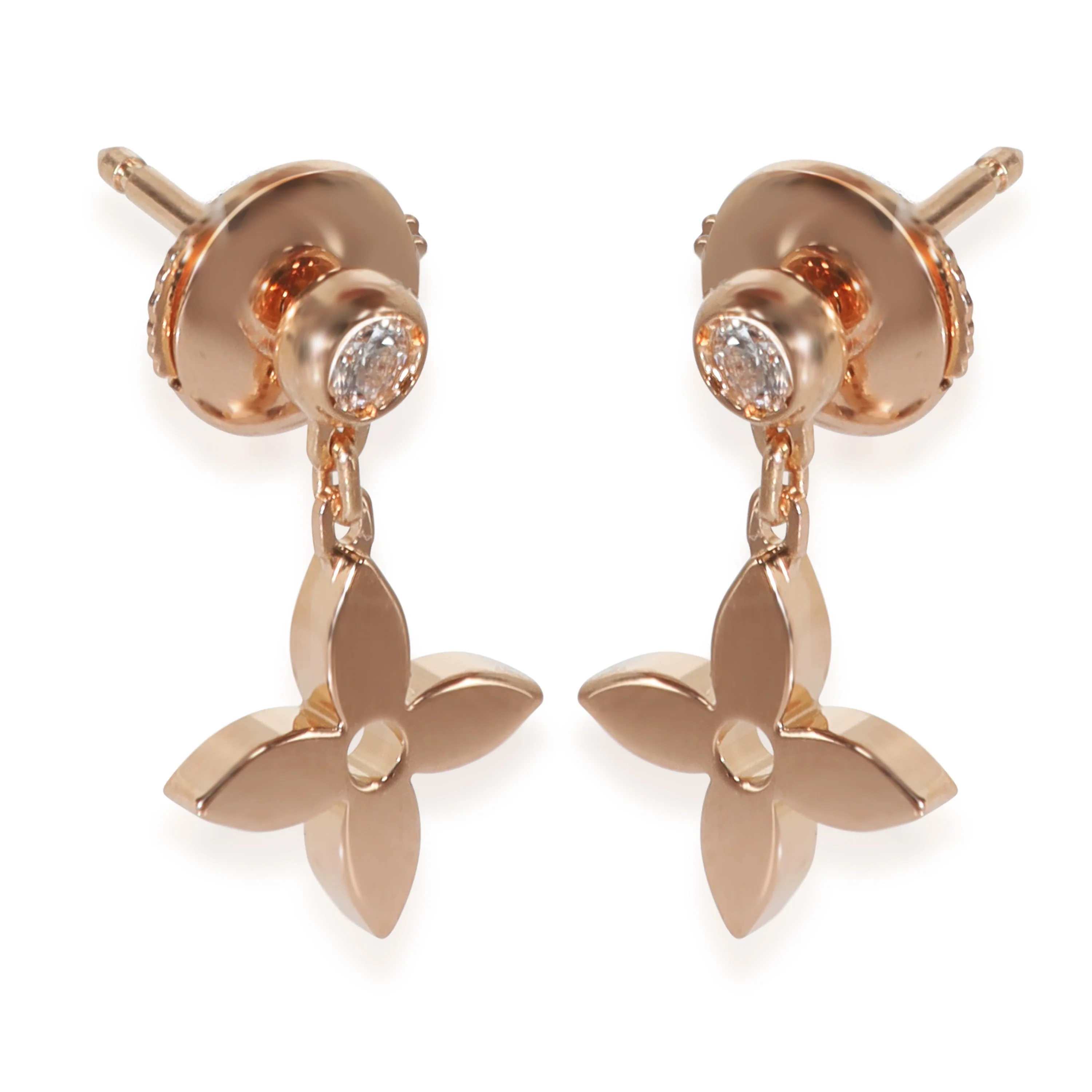 Rose Gold Diamond Idylle Blossom Earrings - Image 2