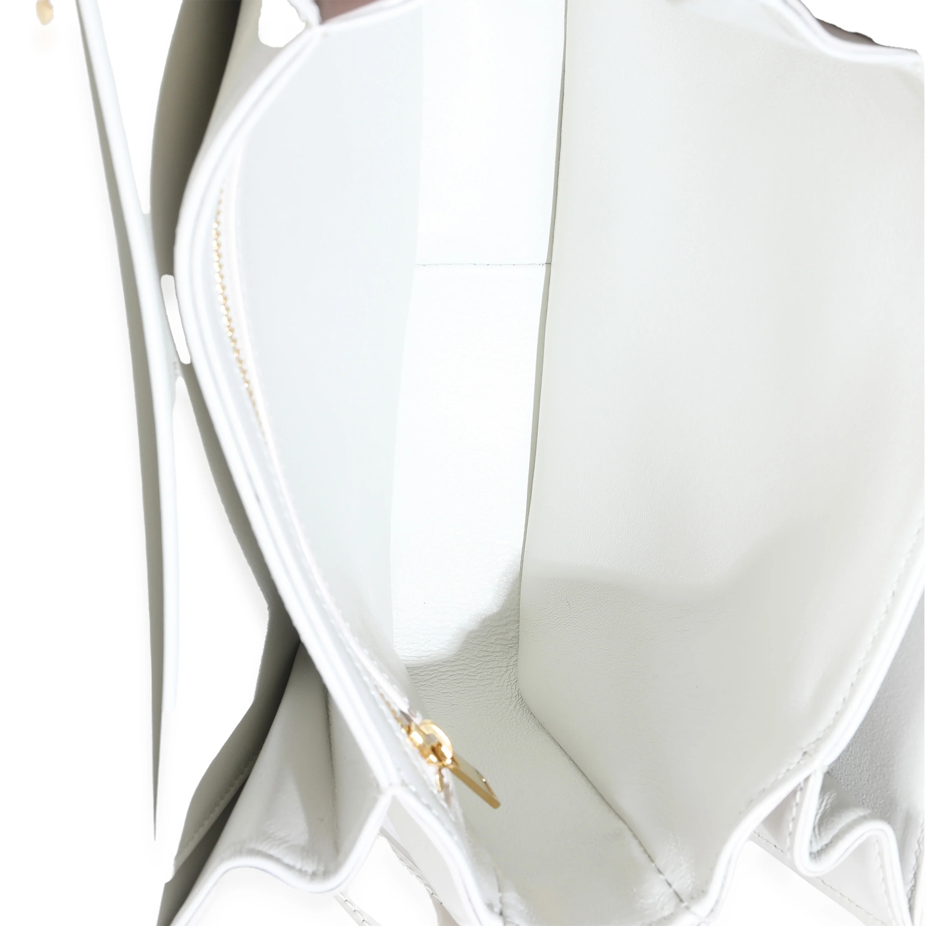 Rice Shiny Calfskin Classique Triomphe Bag - Image 9
