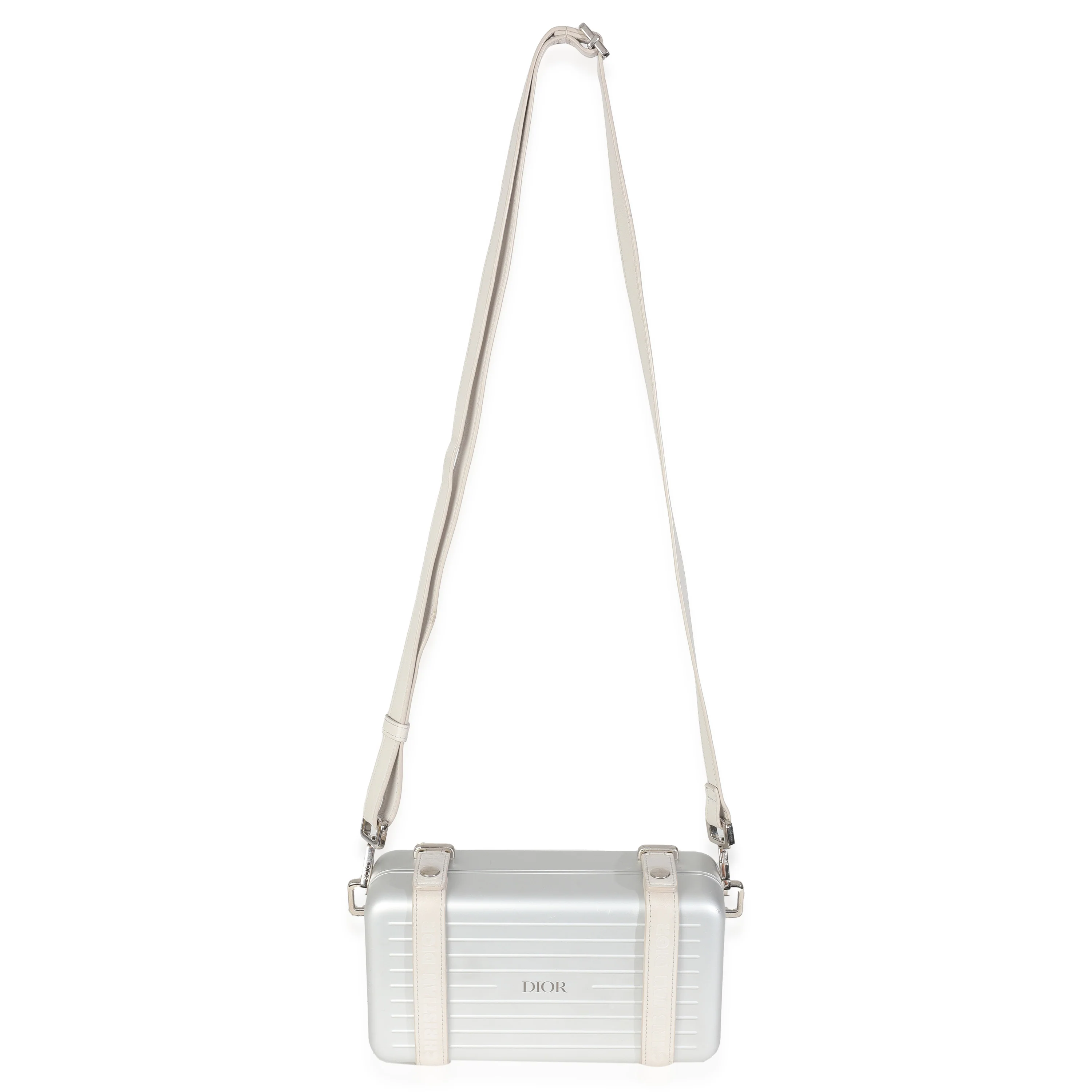 x RIMOWA Silver Aluminum Personal Clutch On Strap - Image 8
