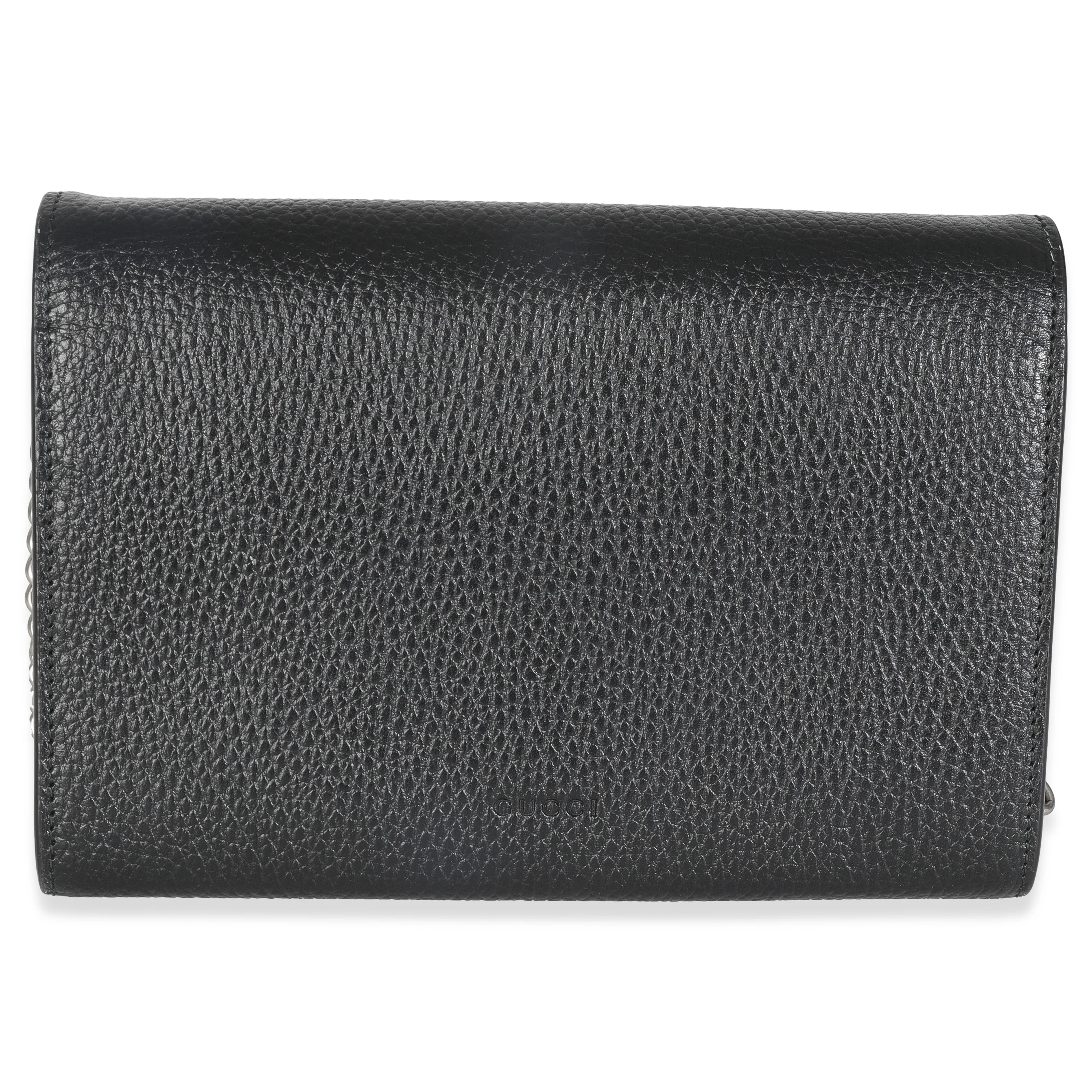 Black Dollar Calfskin Dionysus Chain Wallet - Image 4