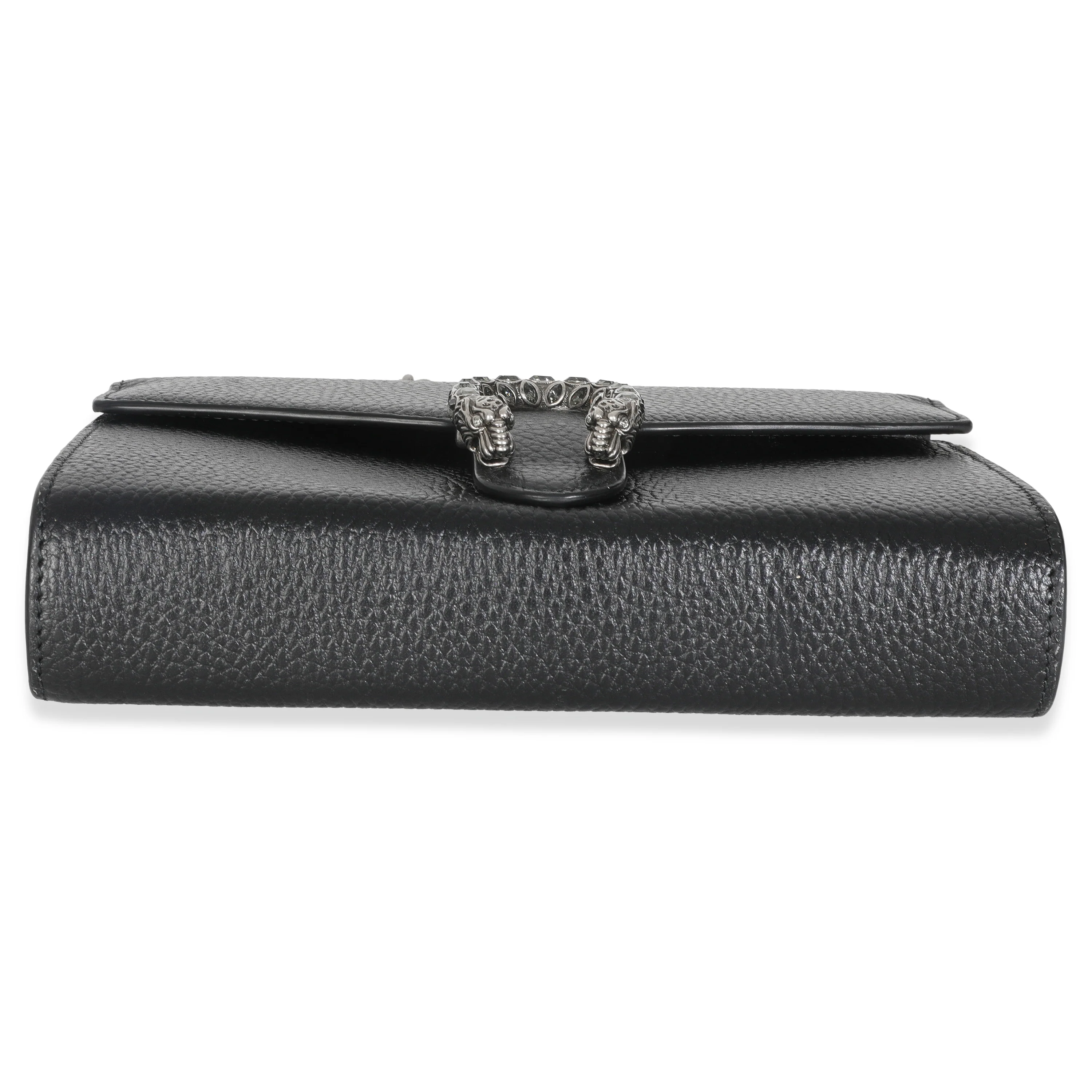 Black Dollar Calfskin Dionysus Chain Wallet - Image 5