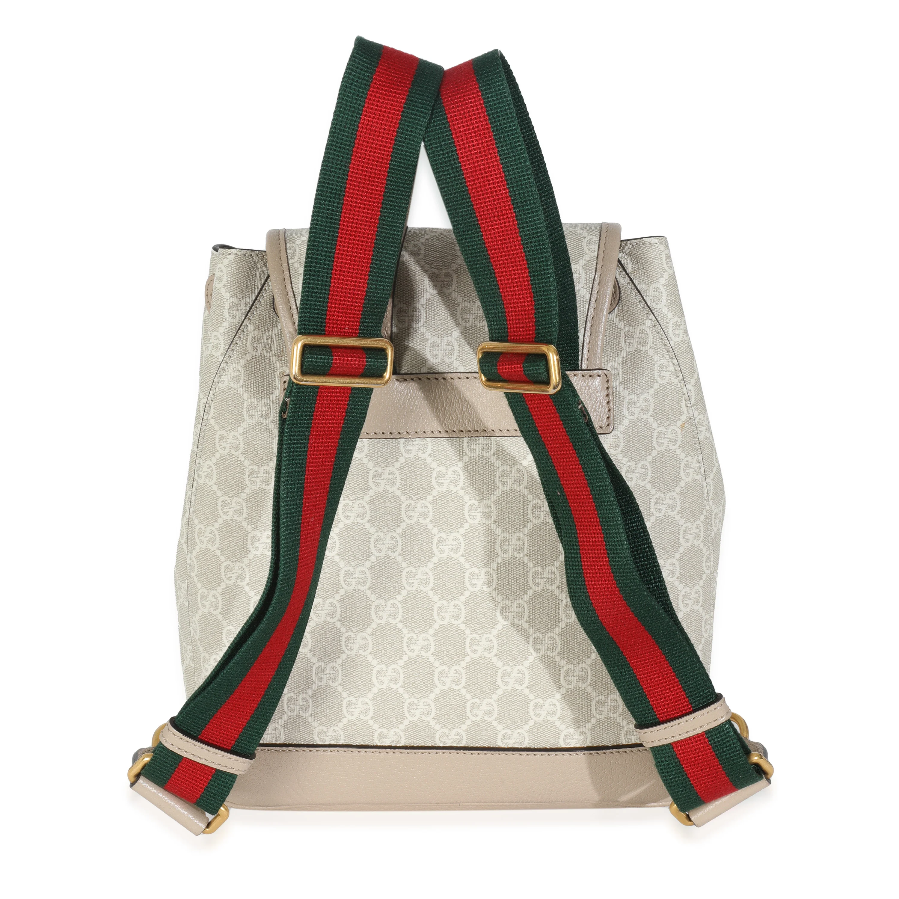 White GG Supreme Monogram Azalea Calfskin Retro Interlocking G Buckle Back - Image 4
