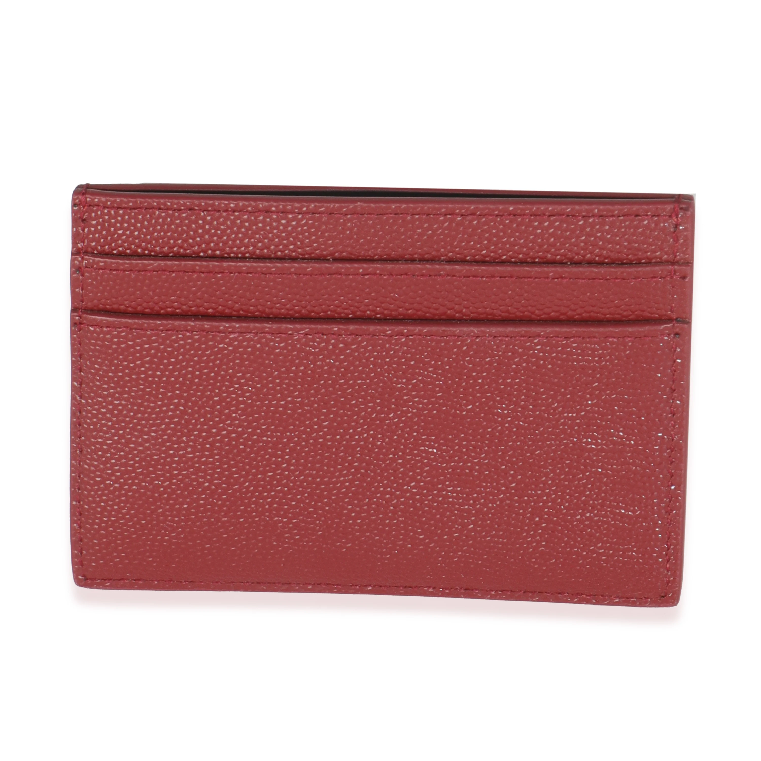 Wine Grain De Poudre Credit Card Case - Image 4