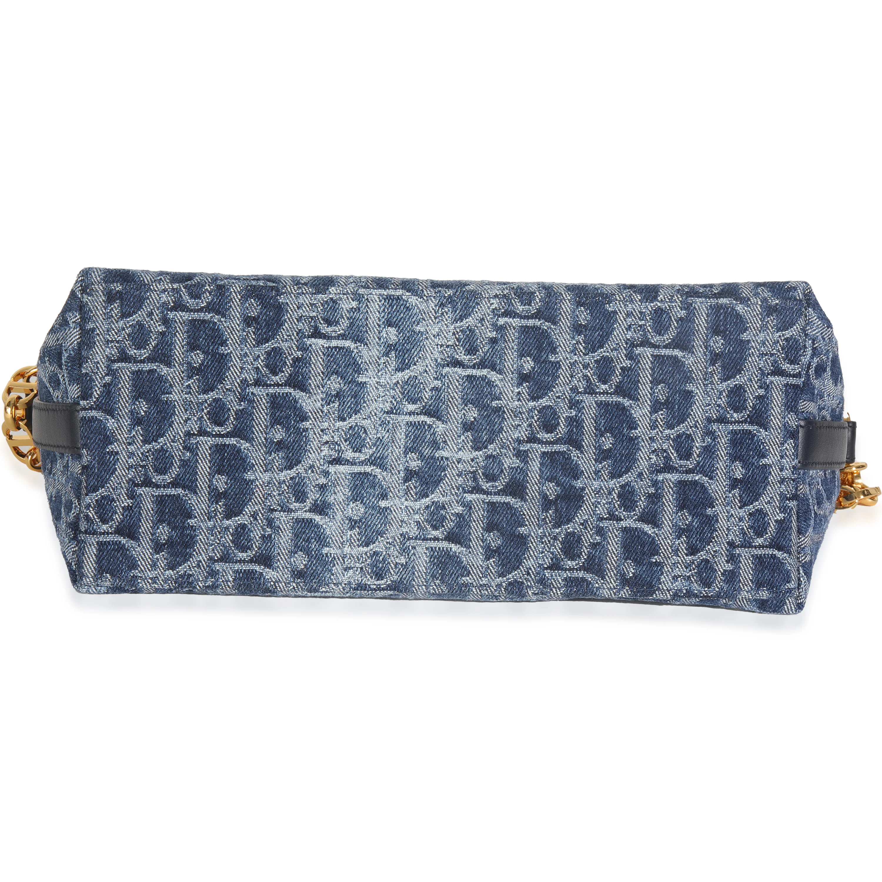 Blue Denim Oblique Diorstar Hobo Bag - Image 3