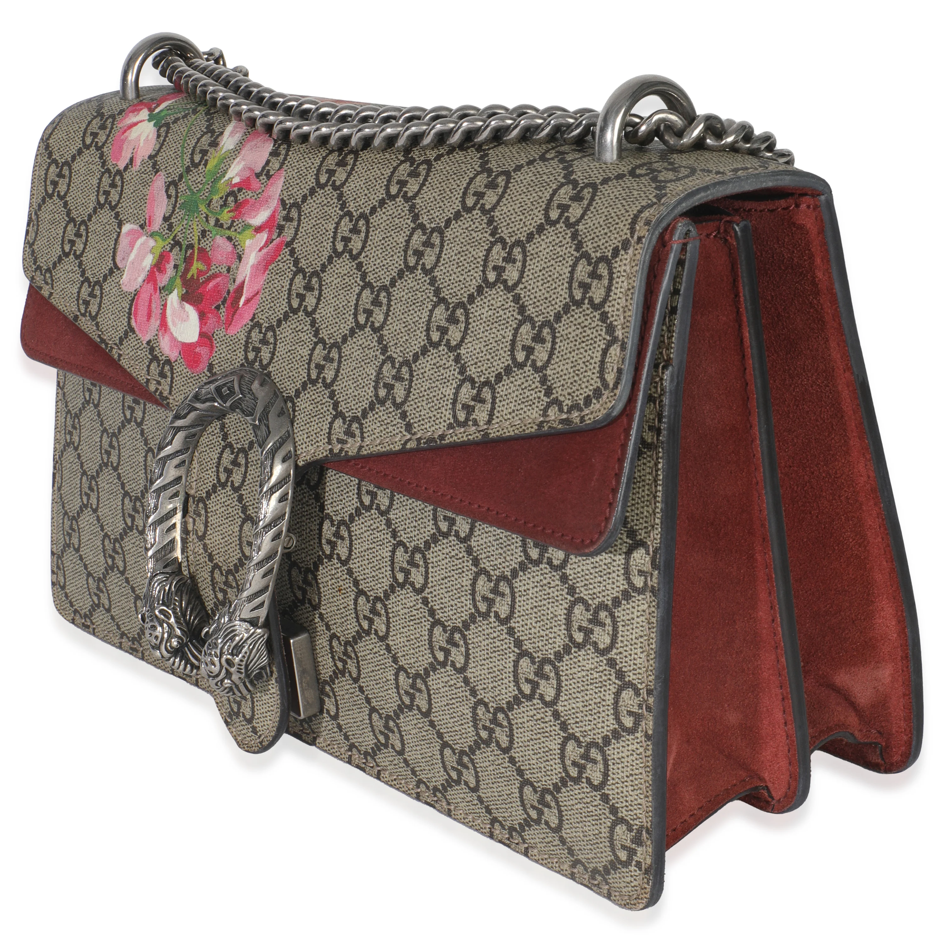 Beige Multicolor Dry Rose GG Supreme Canvas Blooms Small Dionysus Bag - Image 2