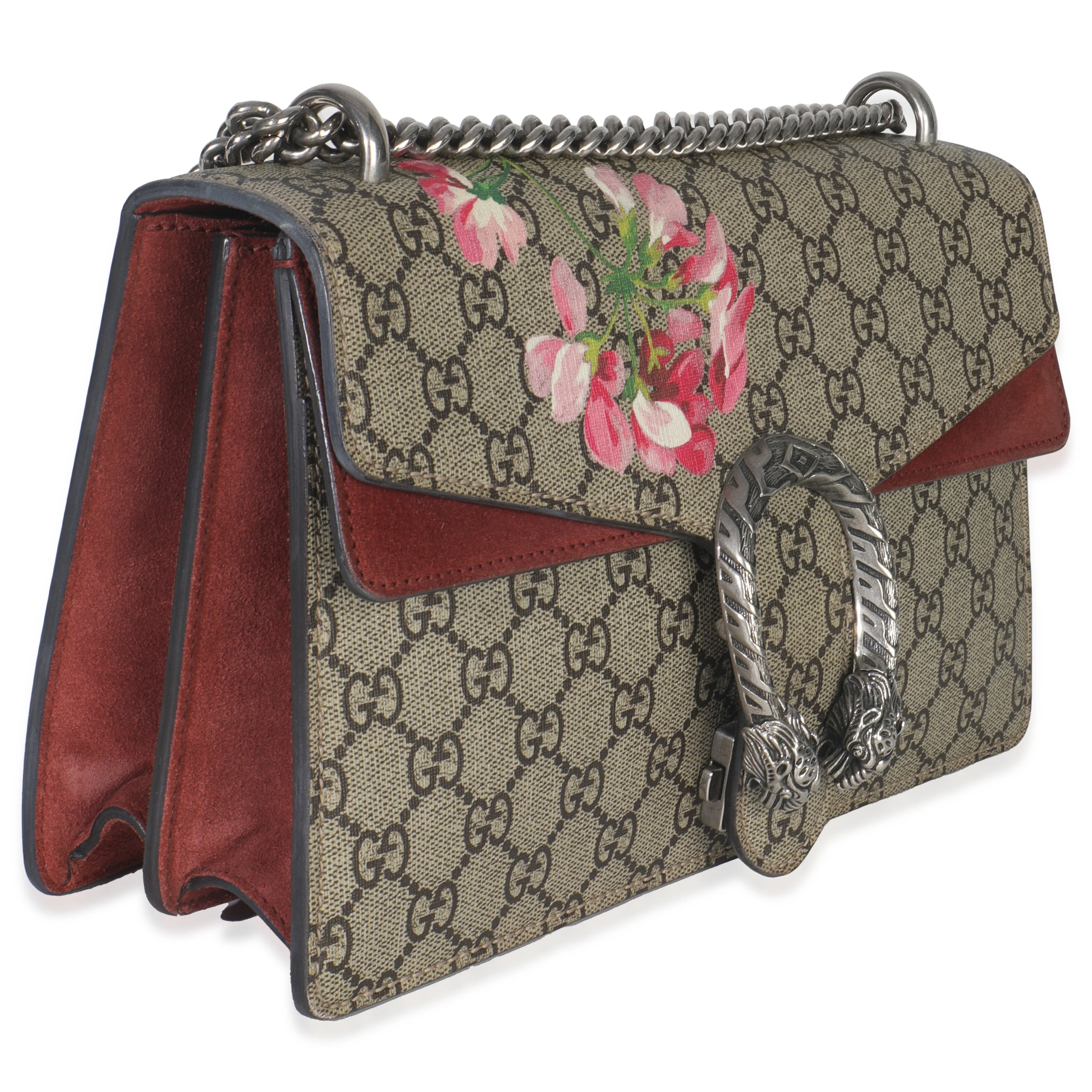 Beige Multicolor Dry Rose GG Supreme Canvas Blooms Small Dionysus Bag - Image 3