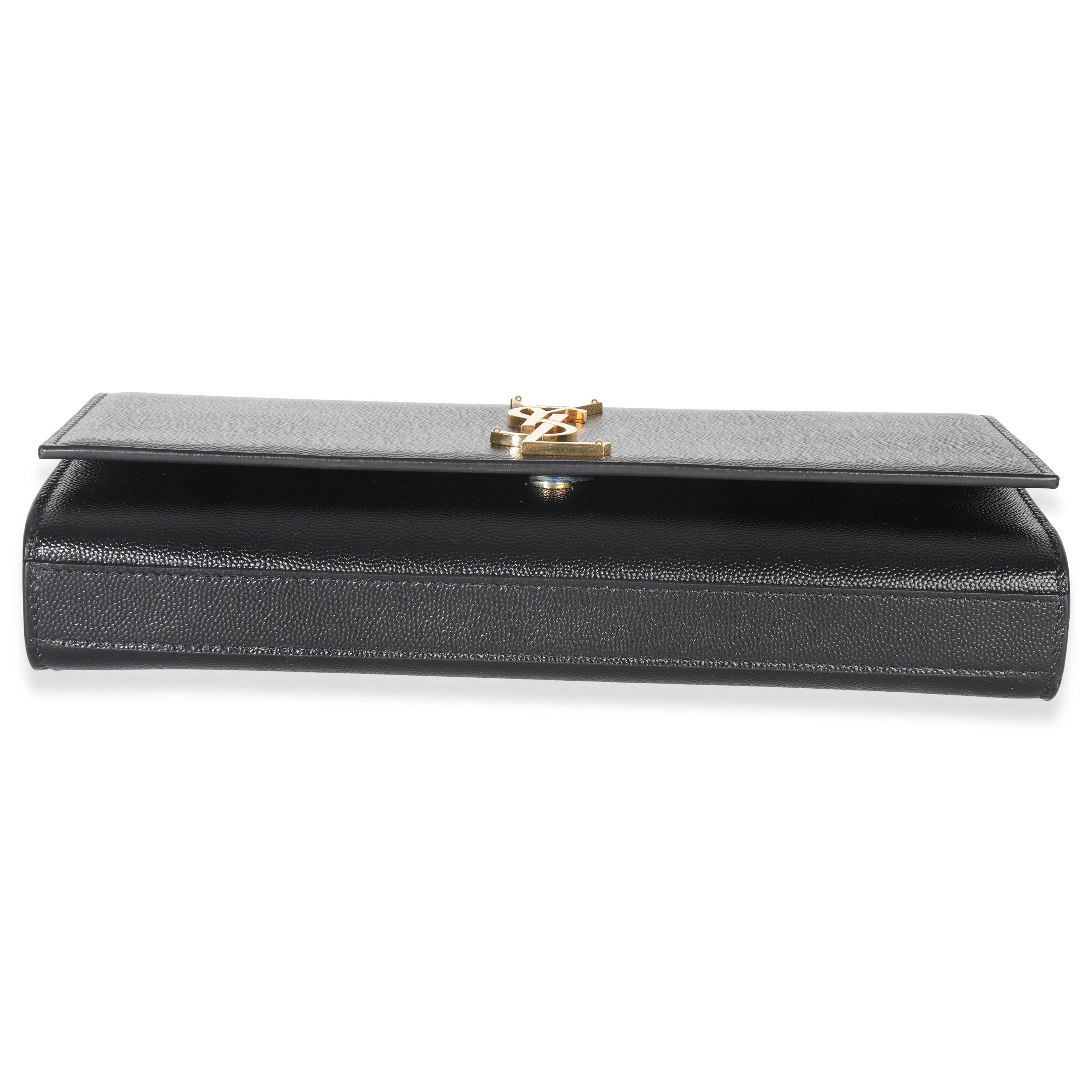 Black Grain De Poudre Classic Cassandre Clutch - Image 5