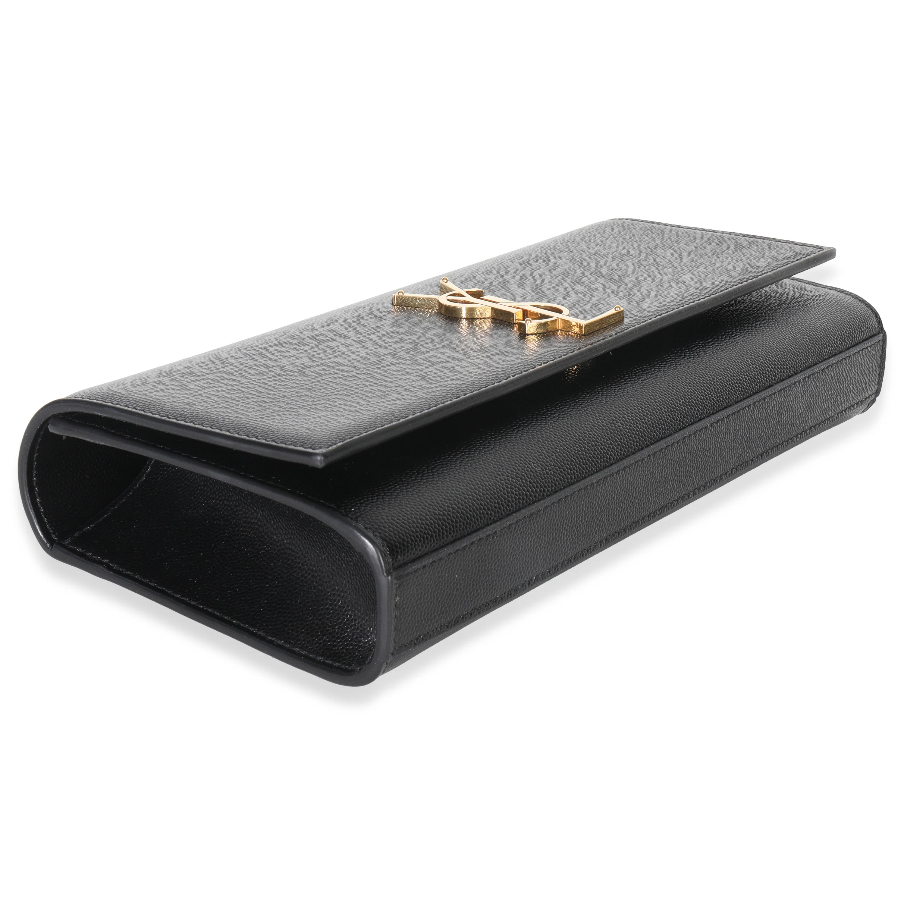 Black Grain De Poudre Classic Cassandre Clutch - Image 6