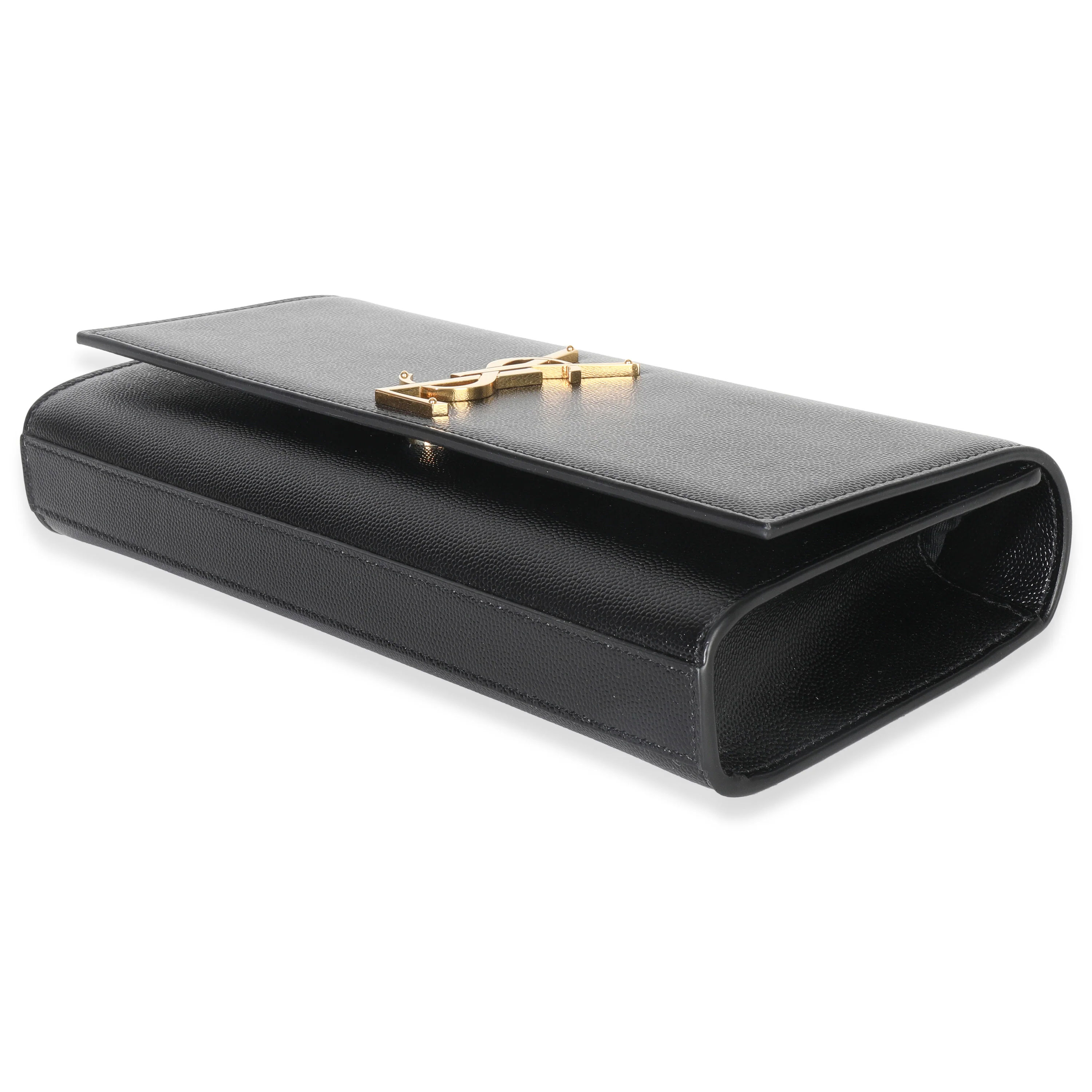 Black Grain De Poudre Classic Cassandre Clutch - Image 7