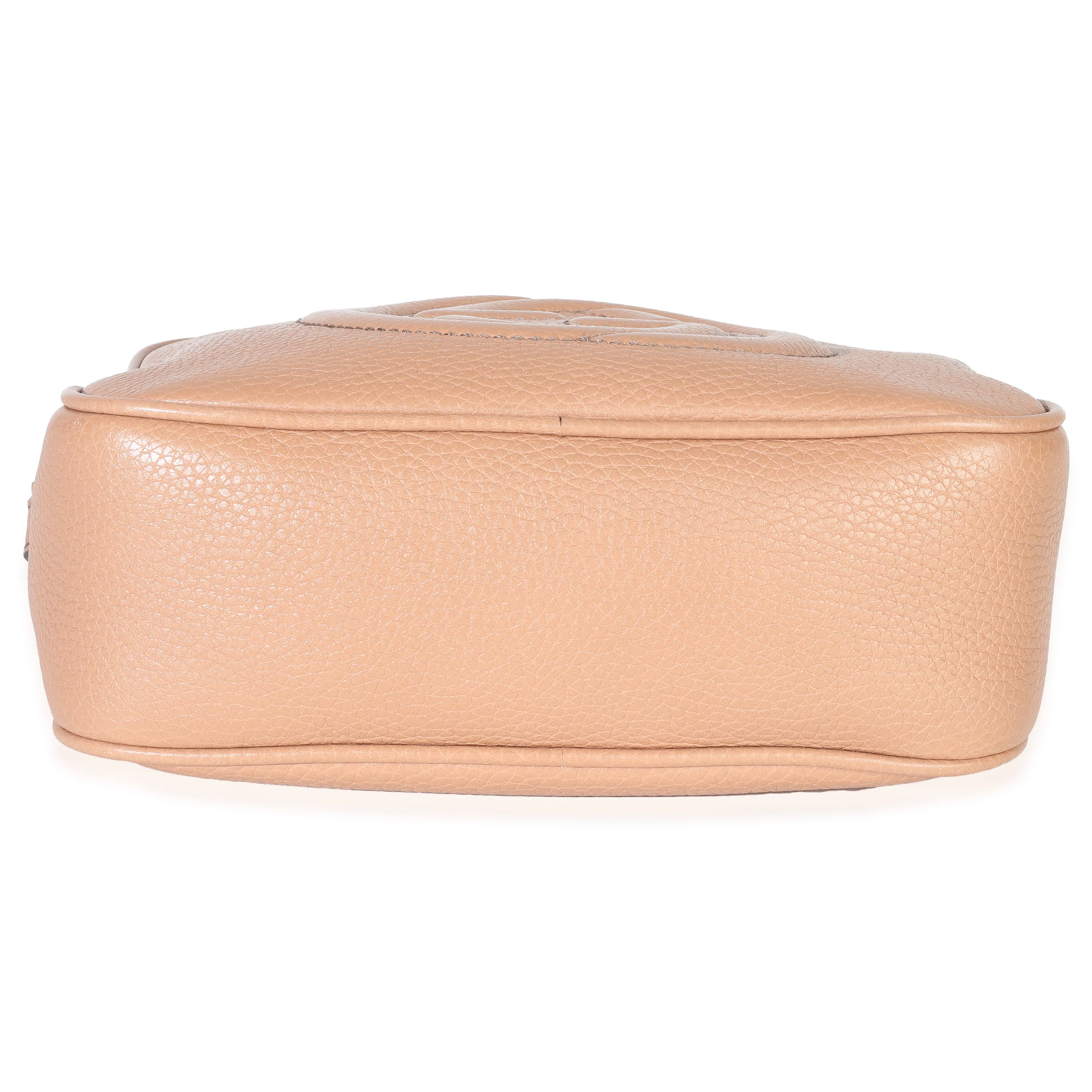 Beige Pebbled Calfskin Small Soho Disco Crossbody - Image 5