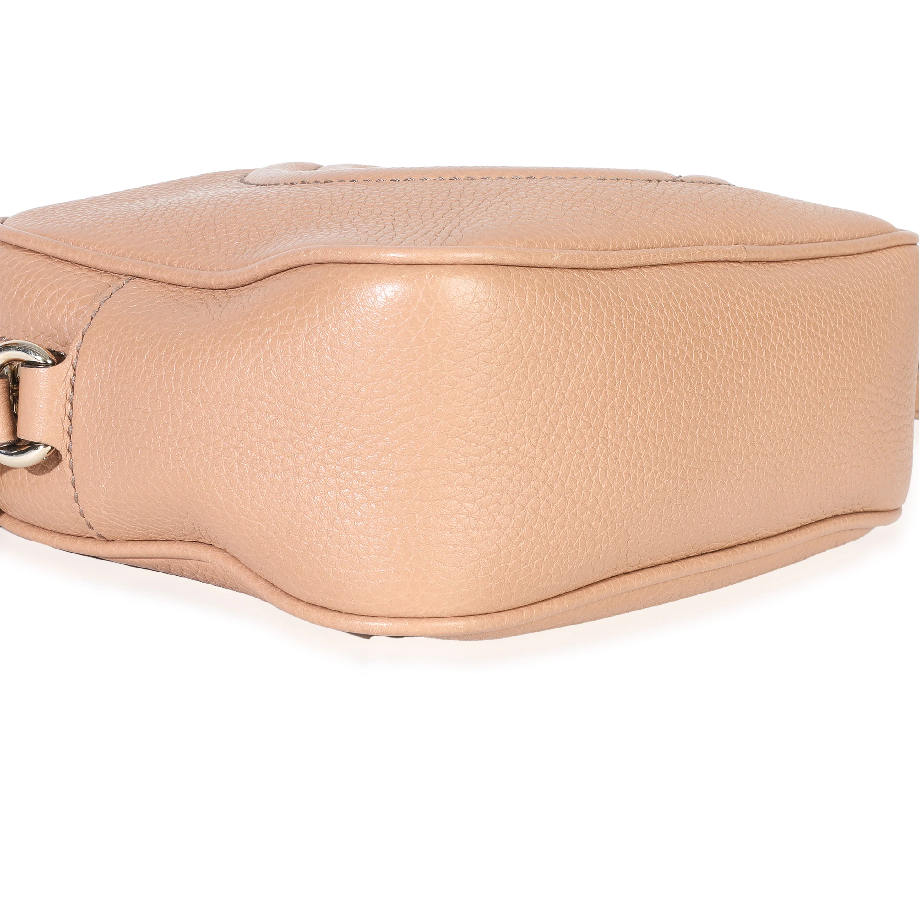 Beige Pebbled Calfskin Small Soho Disco Crossbody - Image 6