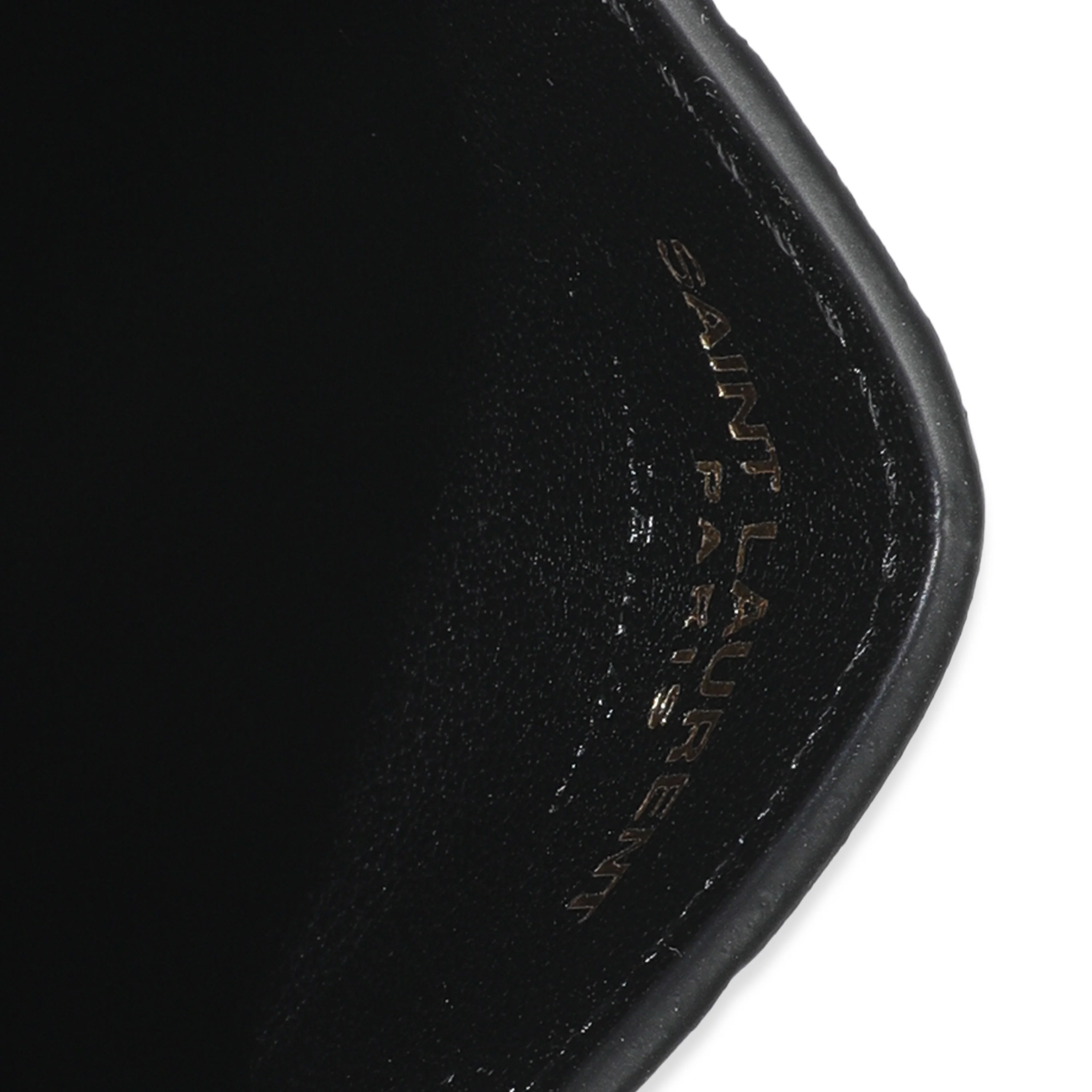 Black Croc Embossed Calfskin Logo Card Holder - Image 7