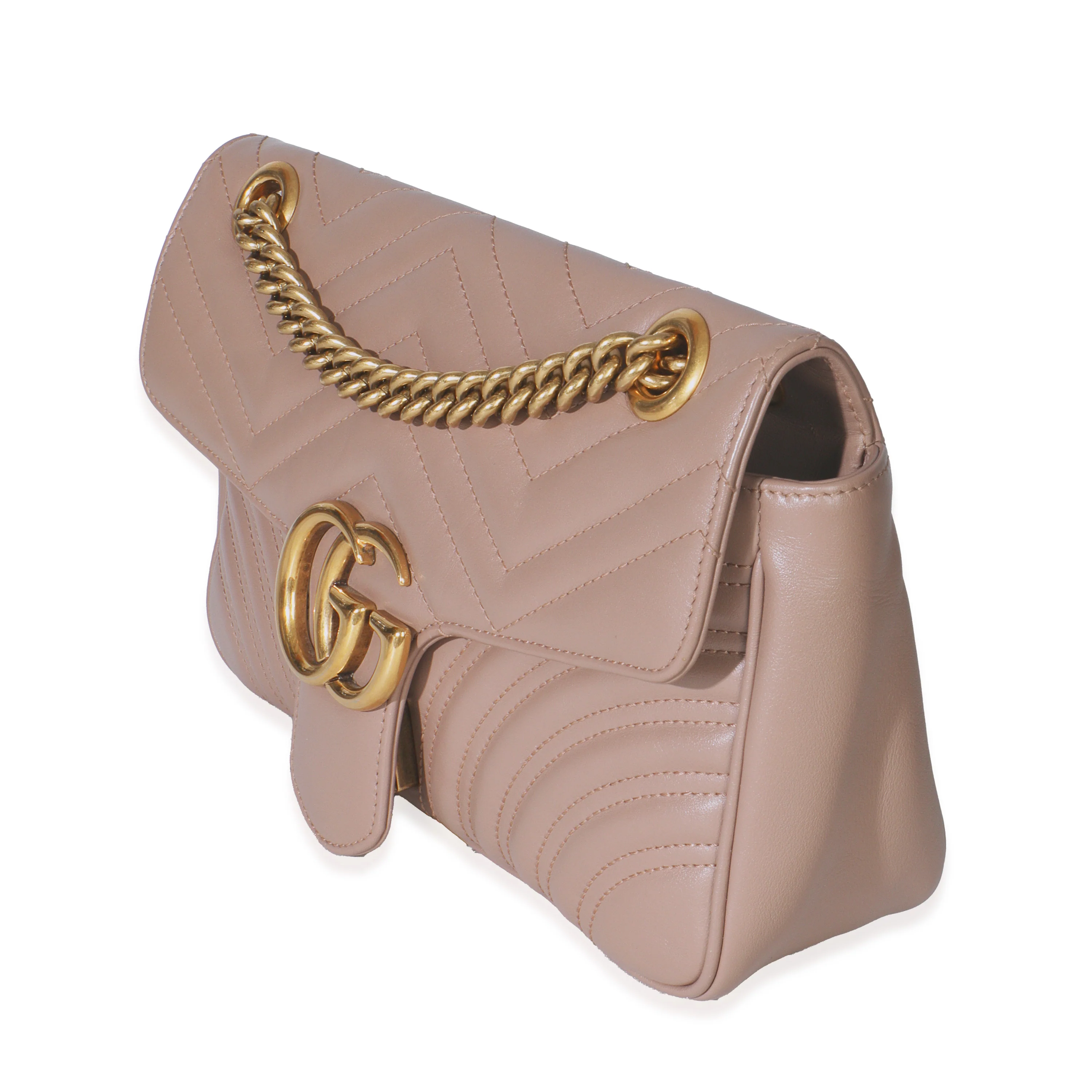 Porcelain Rose Matelasse Calfskin Medium GG Marmont Shoulder Bag - Image 2
