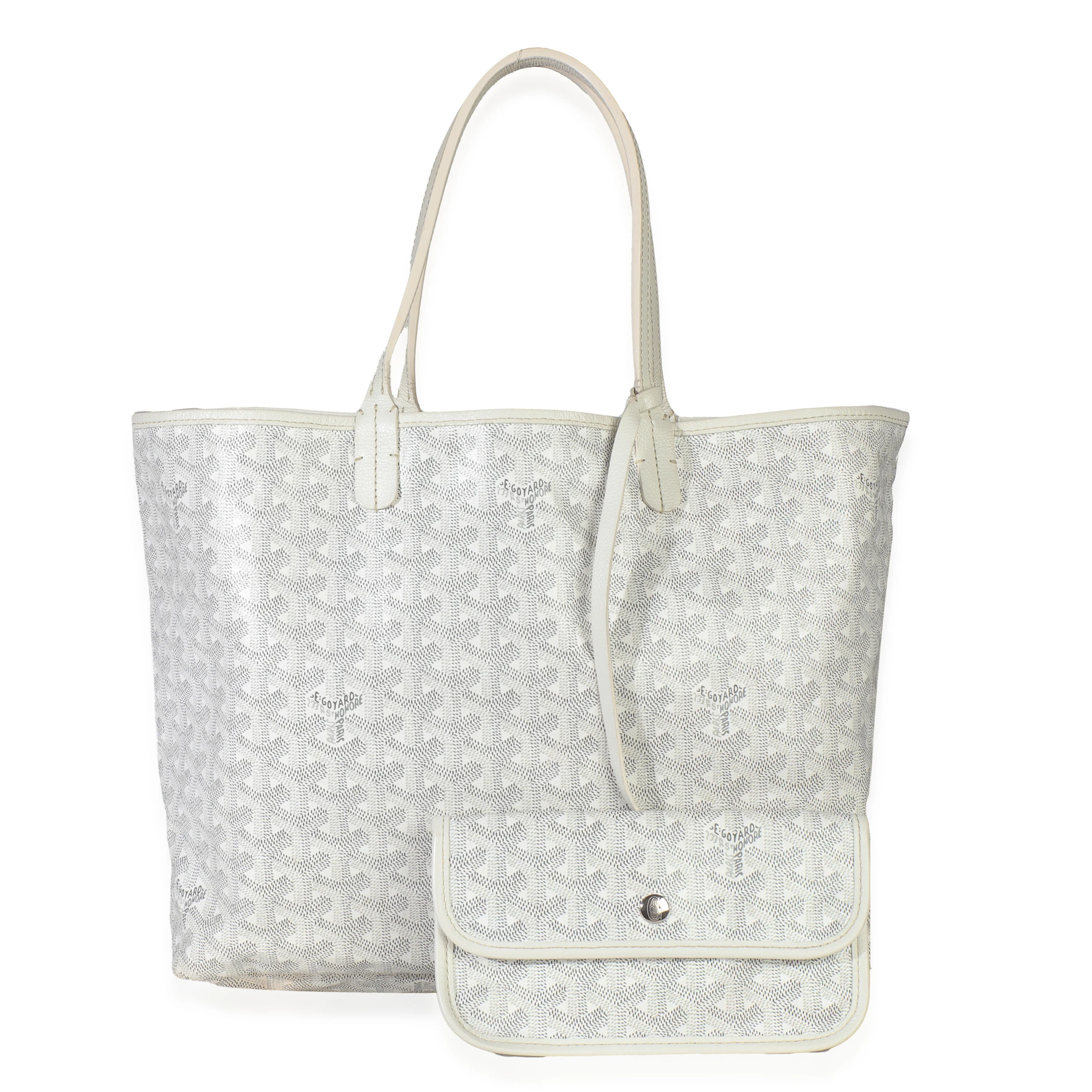 White Goyardine Canvas Saint Louis PM
