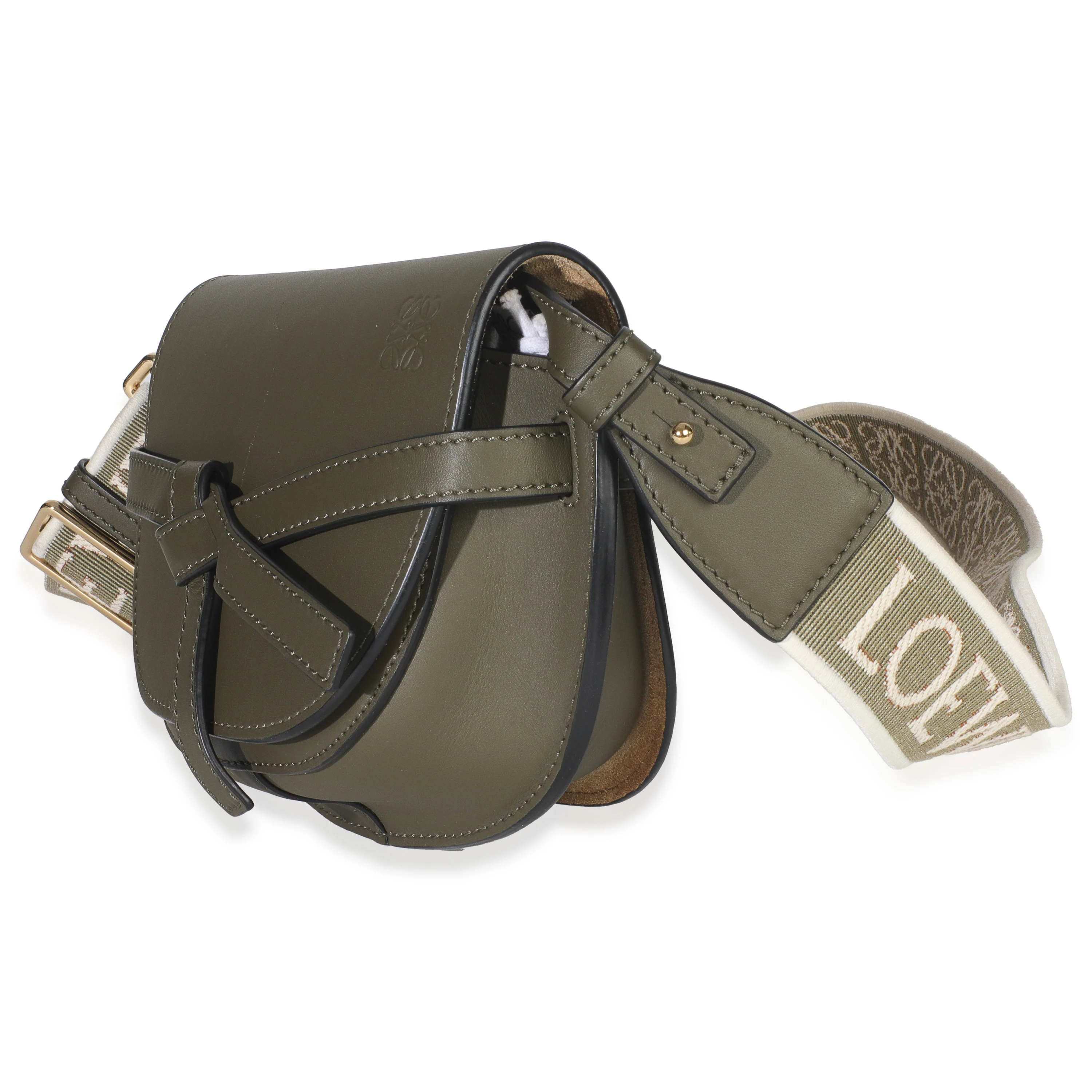 Khaki Calfskin Mini Gate Dual Bag - Image 2