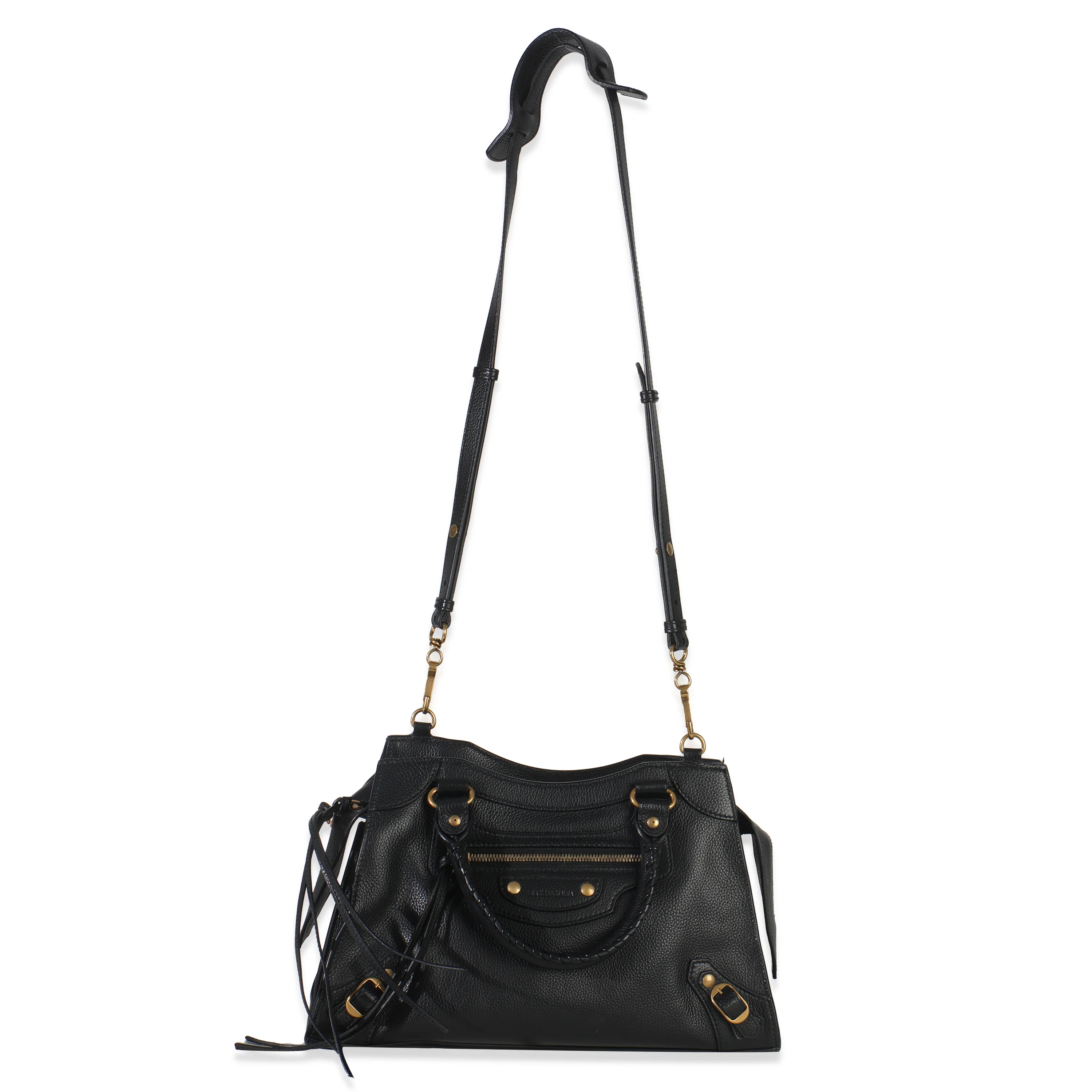 Black Smooth Calfskin Small Neo Classic City Bag - Image 8