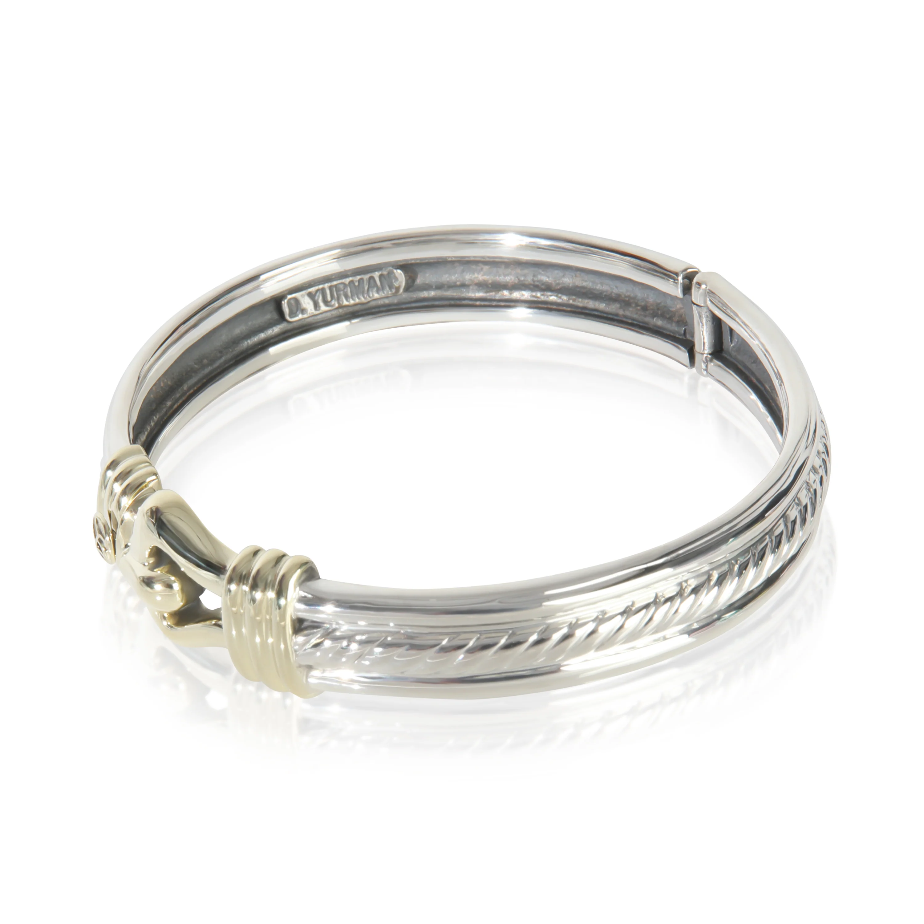Yellow Gold & Sterling Silver  Vintage Buckle Bracelet - Image 2