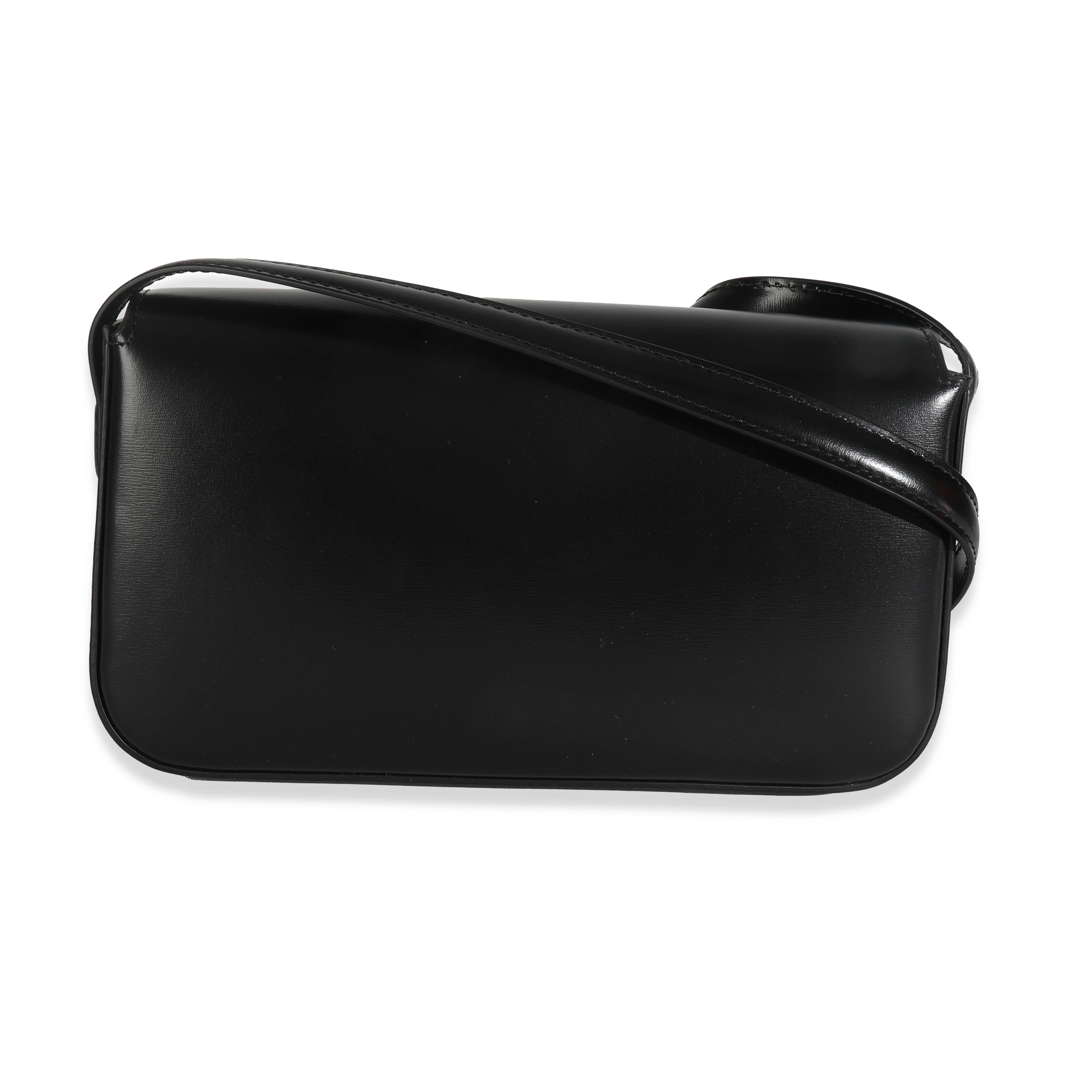 Black Shiny Calfskin Claude Triomphe Shoulder Bag - Image 4