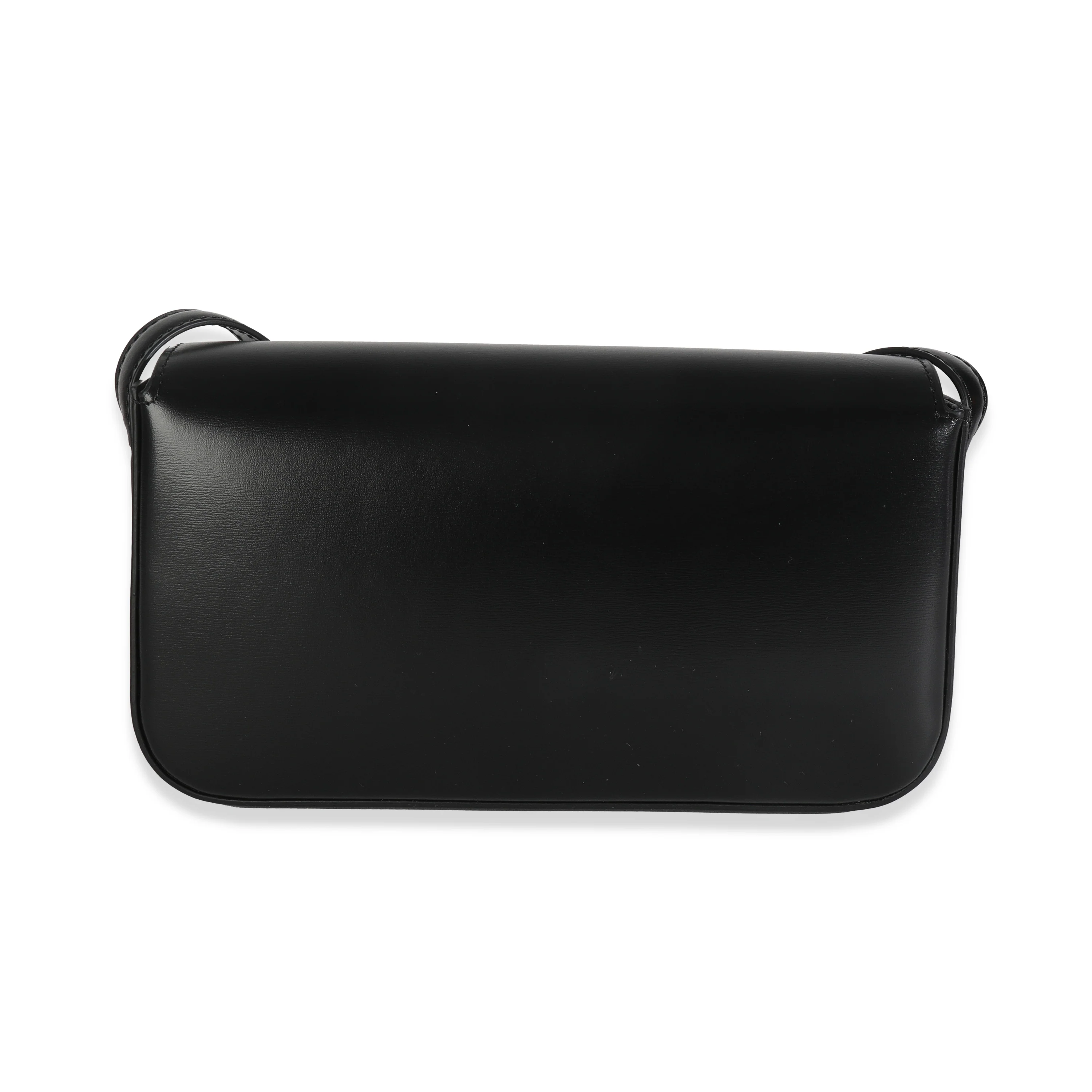 Black Shiny Calfskin Claude Triomphe Shoulder Bag - Image 5