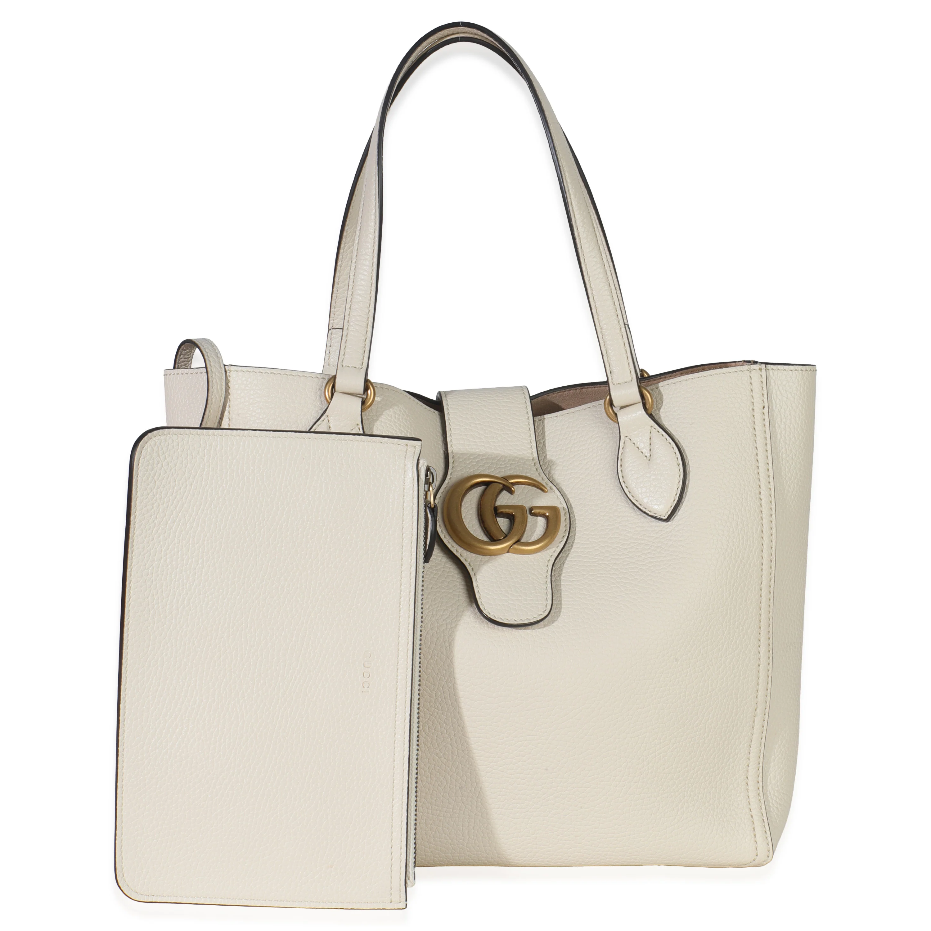 White Calfskin GG Marmont Tote - Image 8