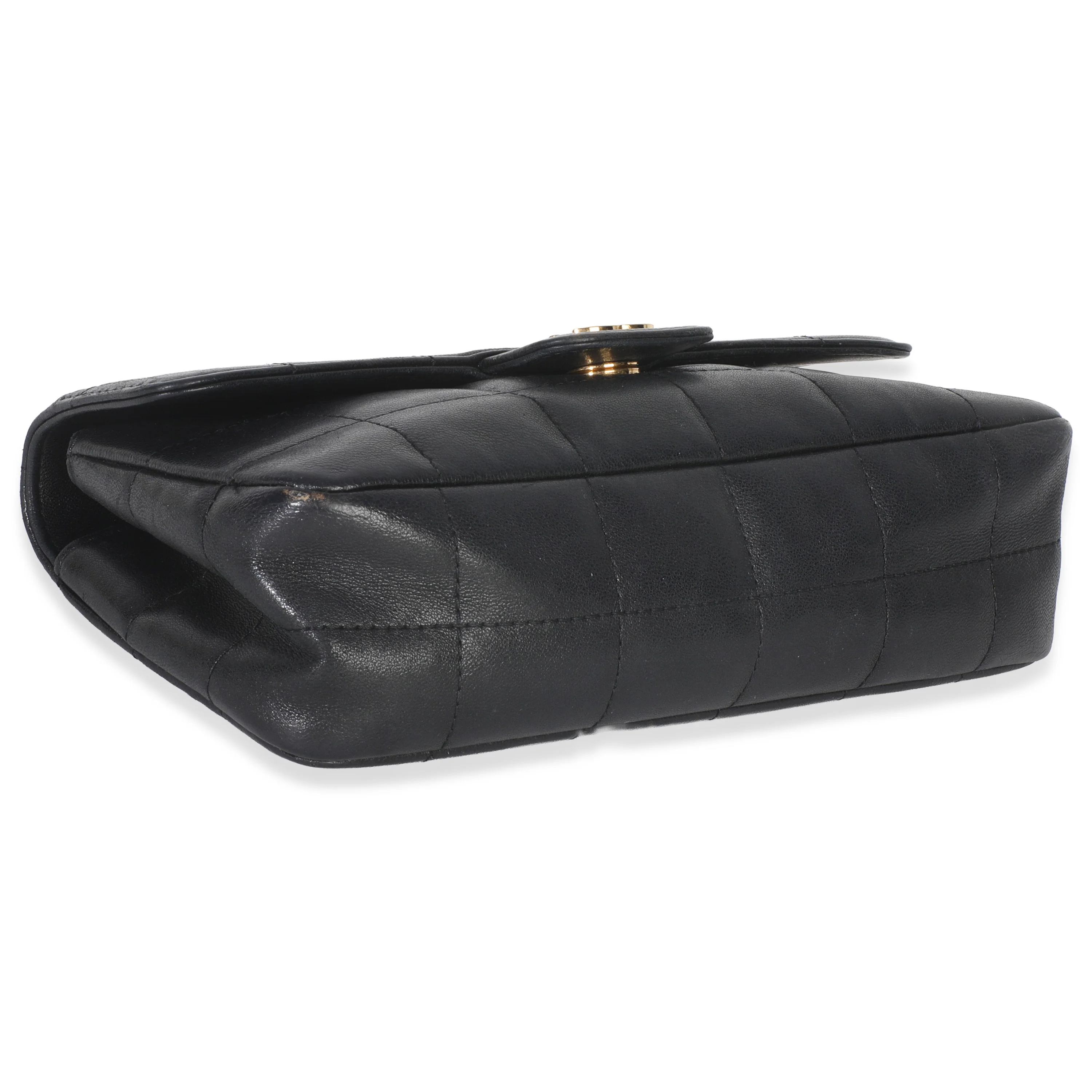 Black Quilted Lambskin Mini Chocolate Bar Flap Bag - Image 6