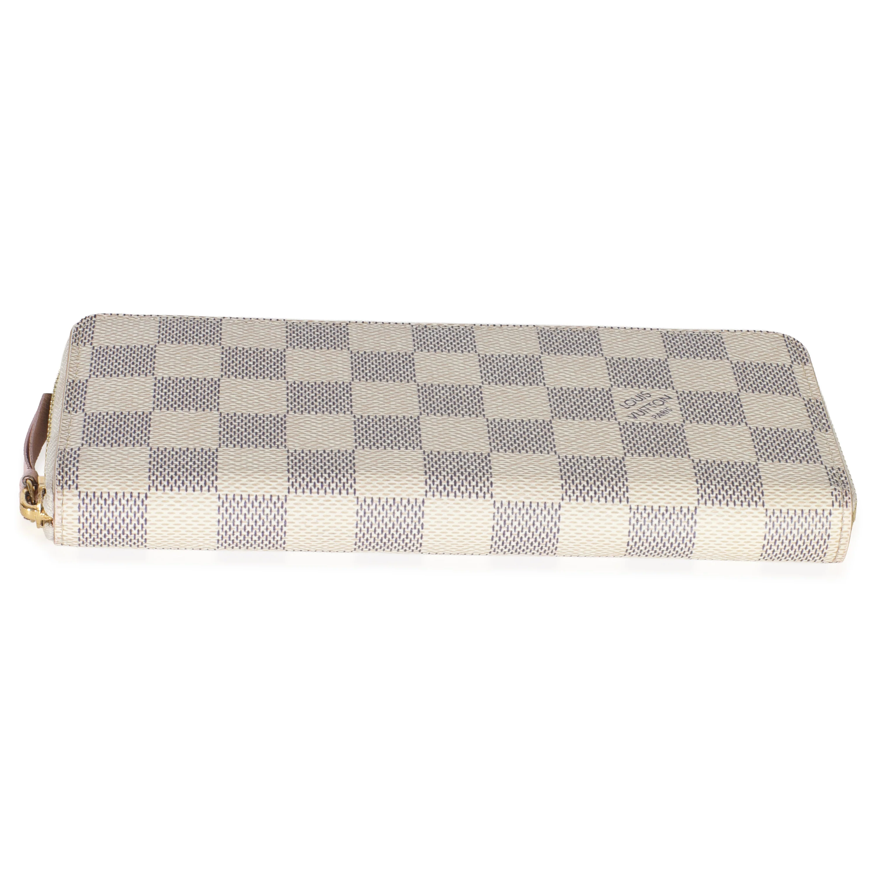 Rose Ballerine Damier Azur Canvas Clemence Wallet - Image 5