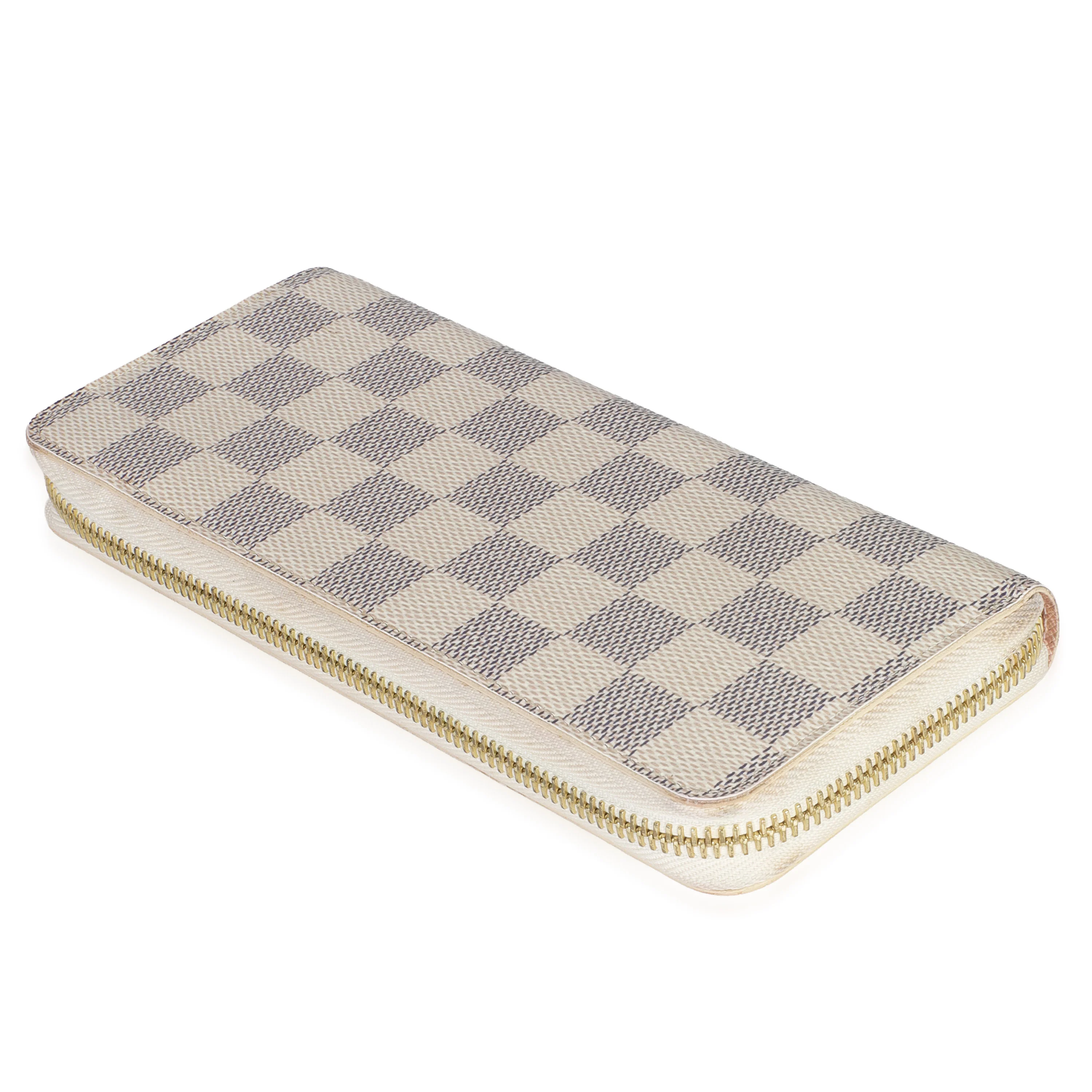 Rose Ballerine Damier Azur Canvas Clemence Wallet - Image 7