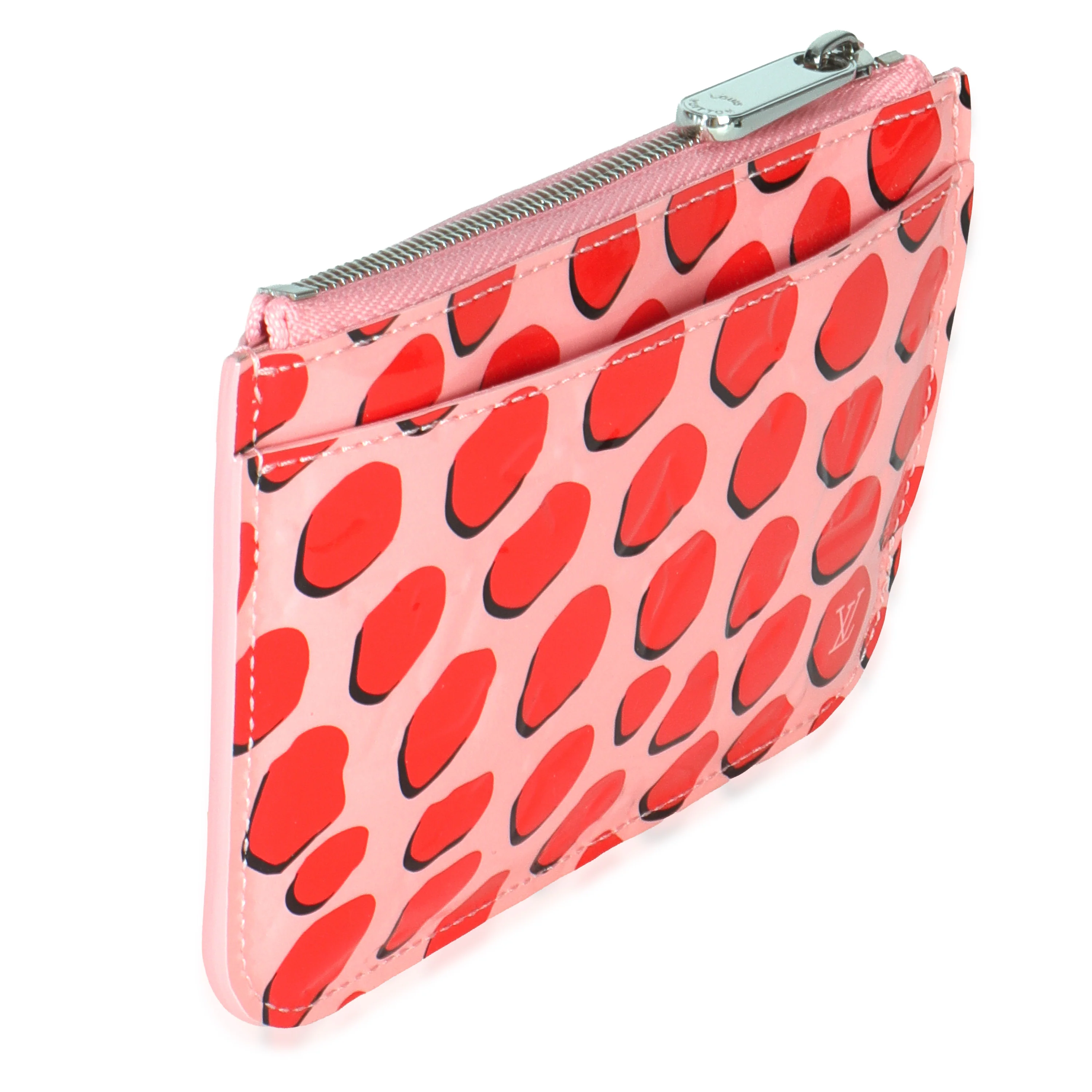 Pink Monogram Vernis Jungle Dots Pochette Cles Key Change Holder - Image 3