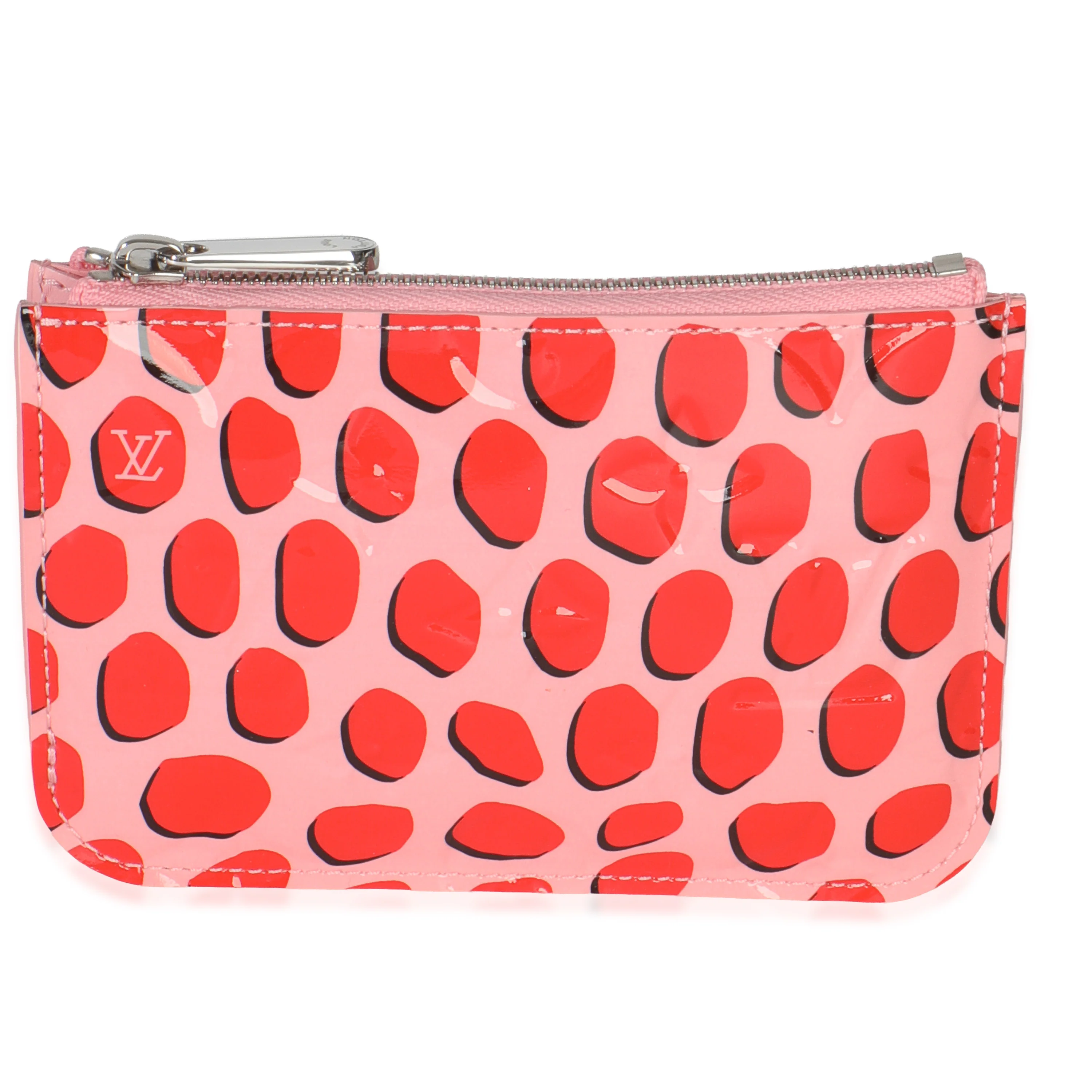 Pink Monogram Vernis Jungle Dots Pochette Cles Key Change Holder - Image 4