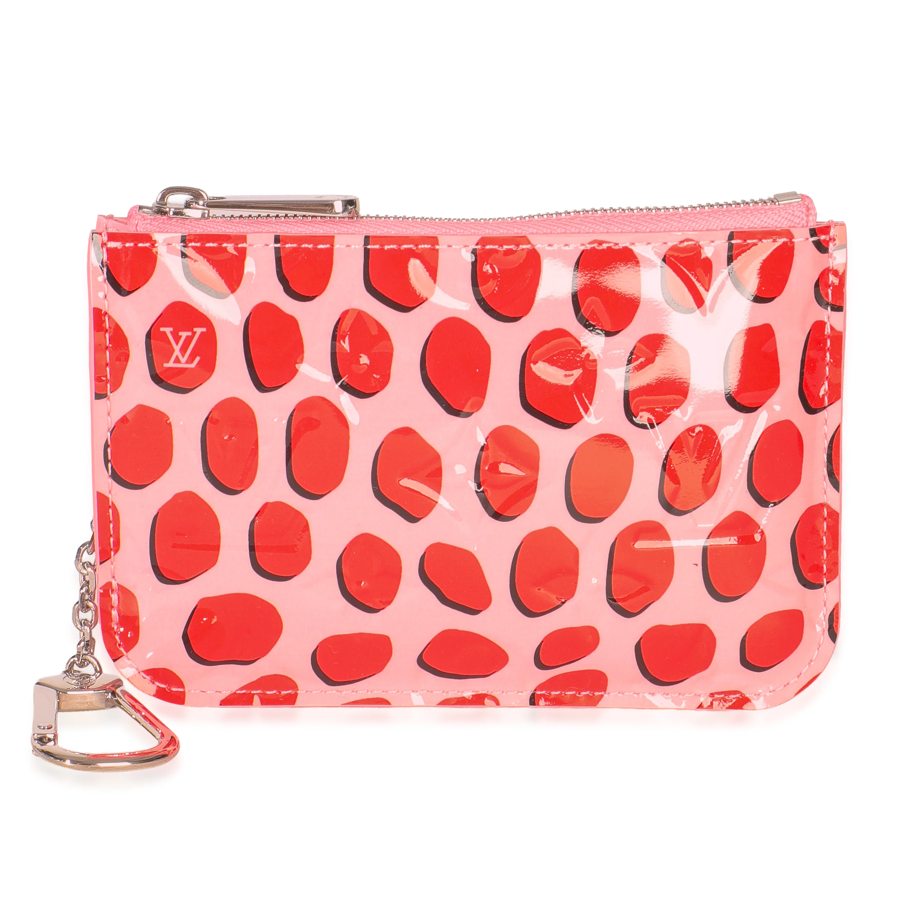 Pink Monogram Vernis Jungle Dots Pochette Cles Key Change Holder - Image 9
