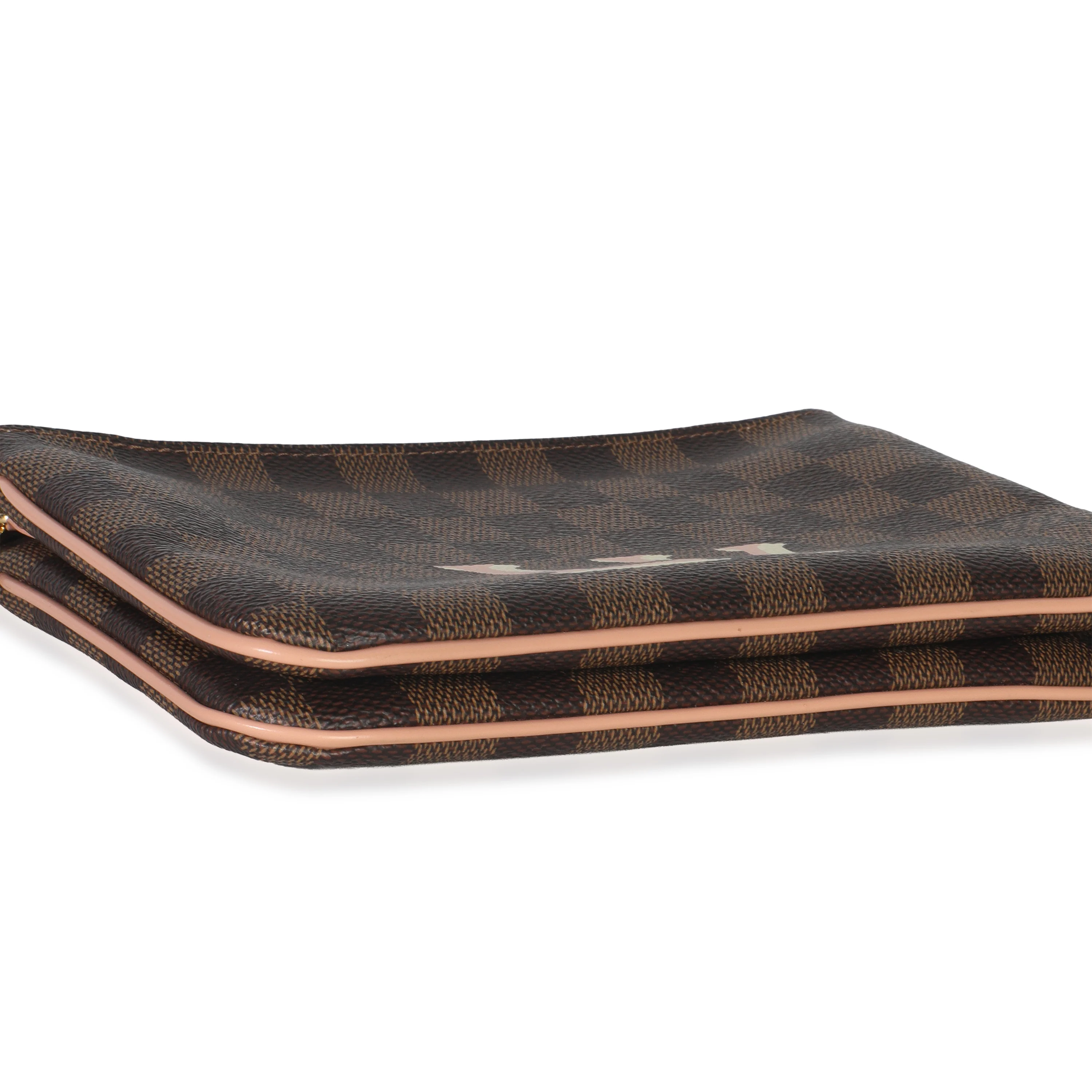 Damier Ebene Canvas Double Zip Pochette - Image 5