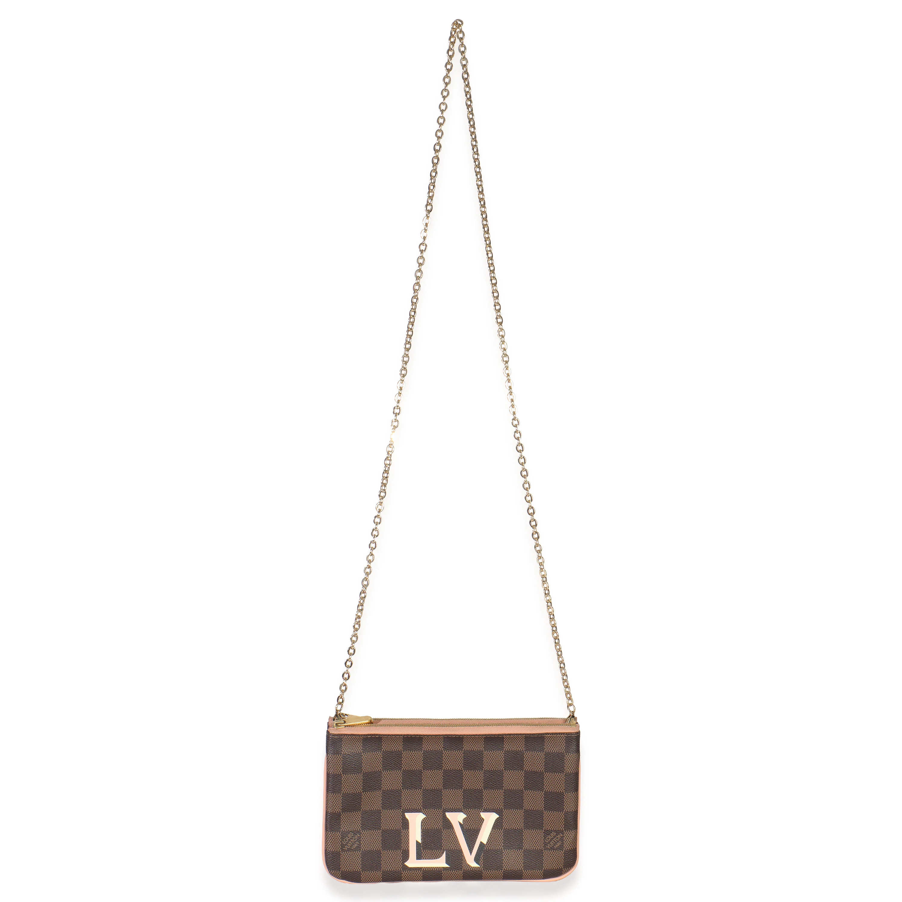 Damier Ebene Canvas Double Zip Pochette - Image 7