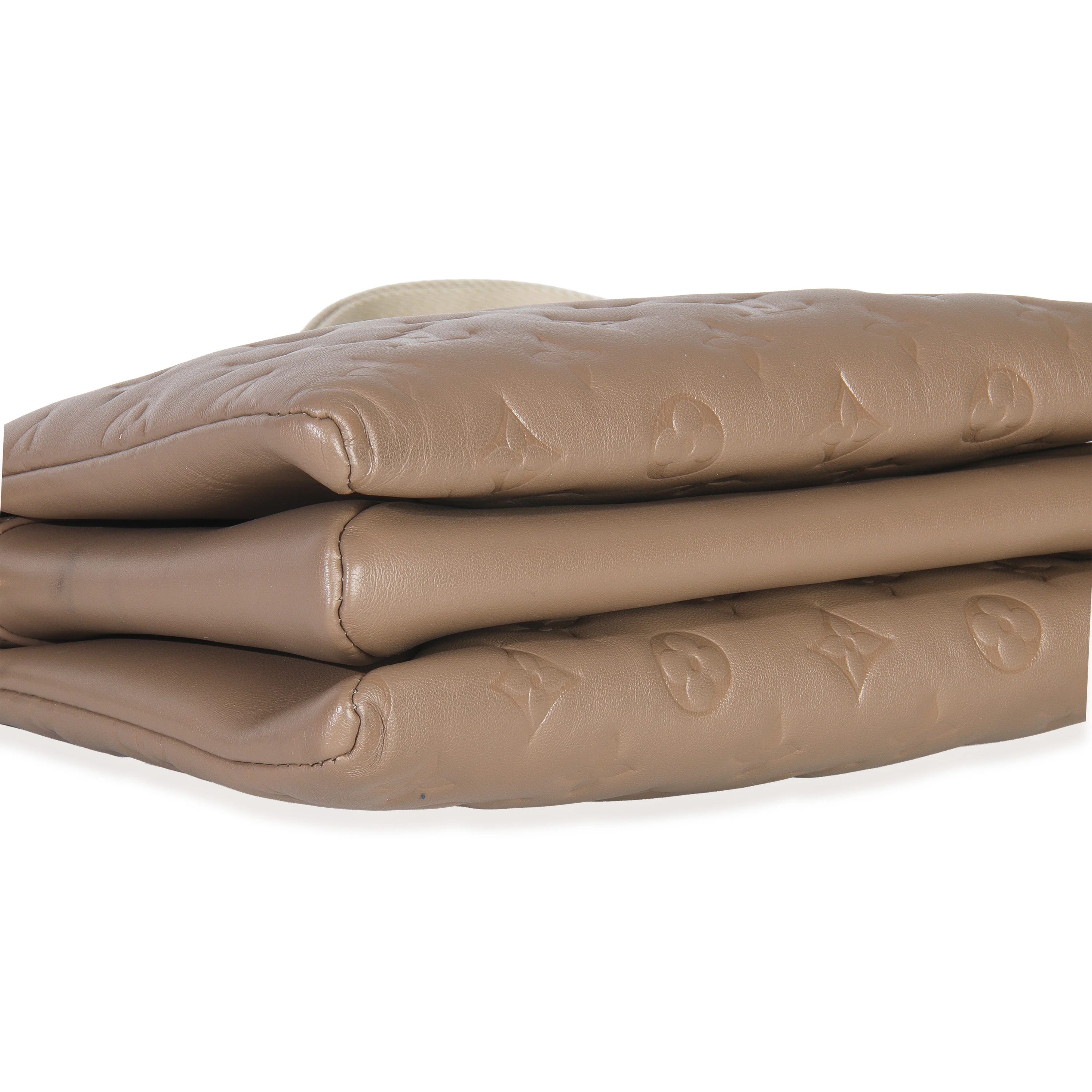 Taupe Monogram Embossed Lambskin Coussin PM - Image 5
