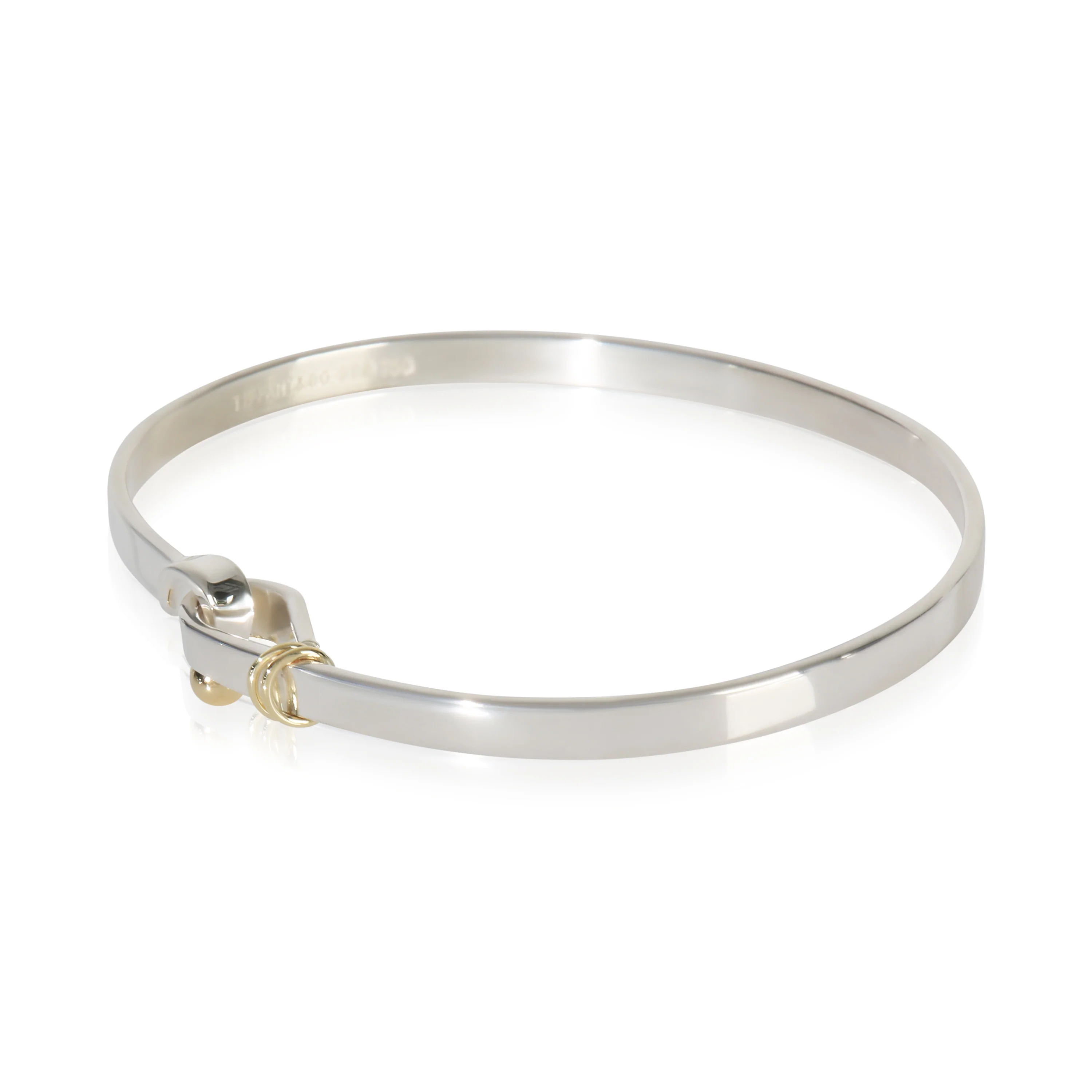 Yellow Gold & Sterling Silver  Vintage Hook Bracelet - Image 2