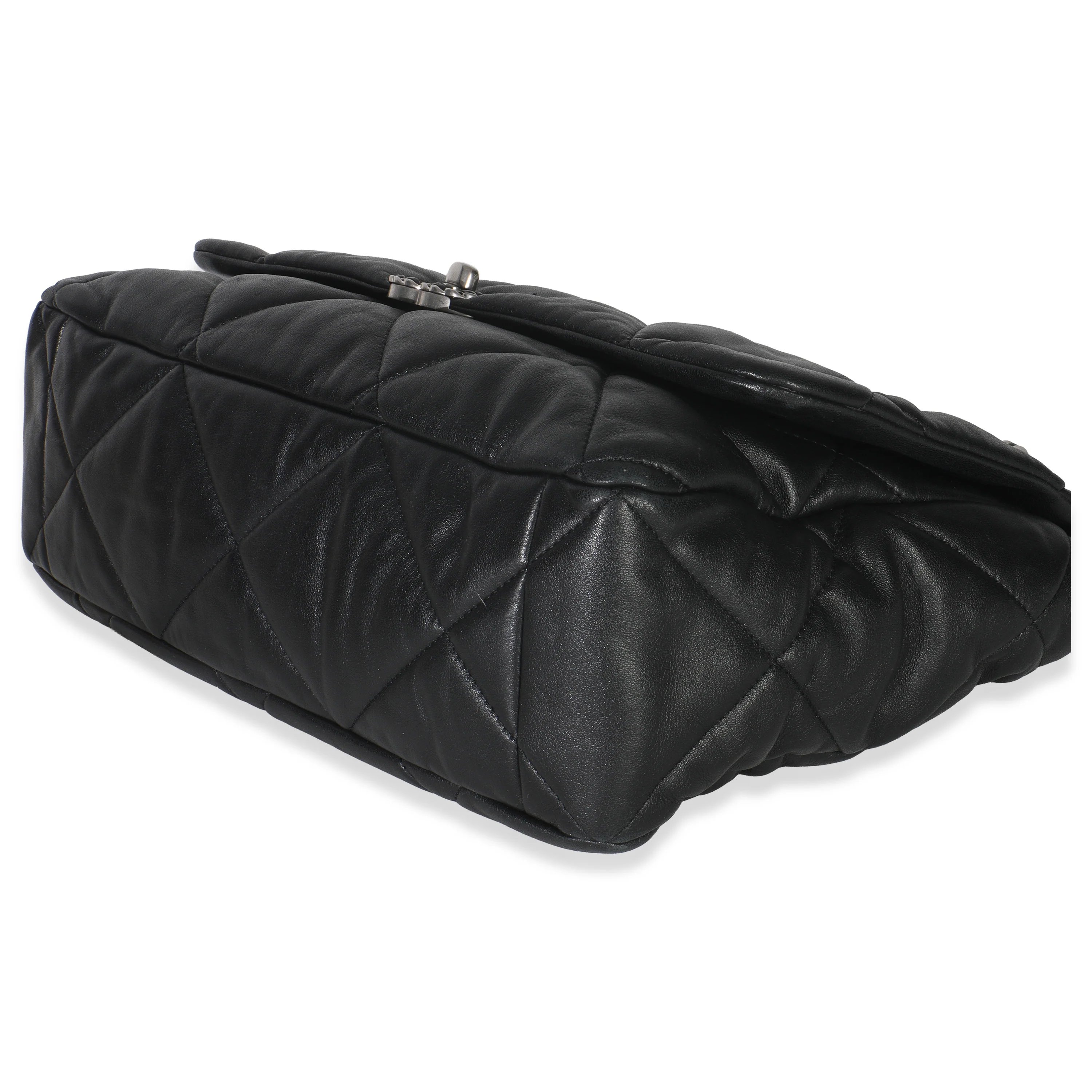 Black Quilted Lambskin Maxi Chanel 19 Flap Bag - Image 4