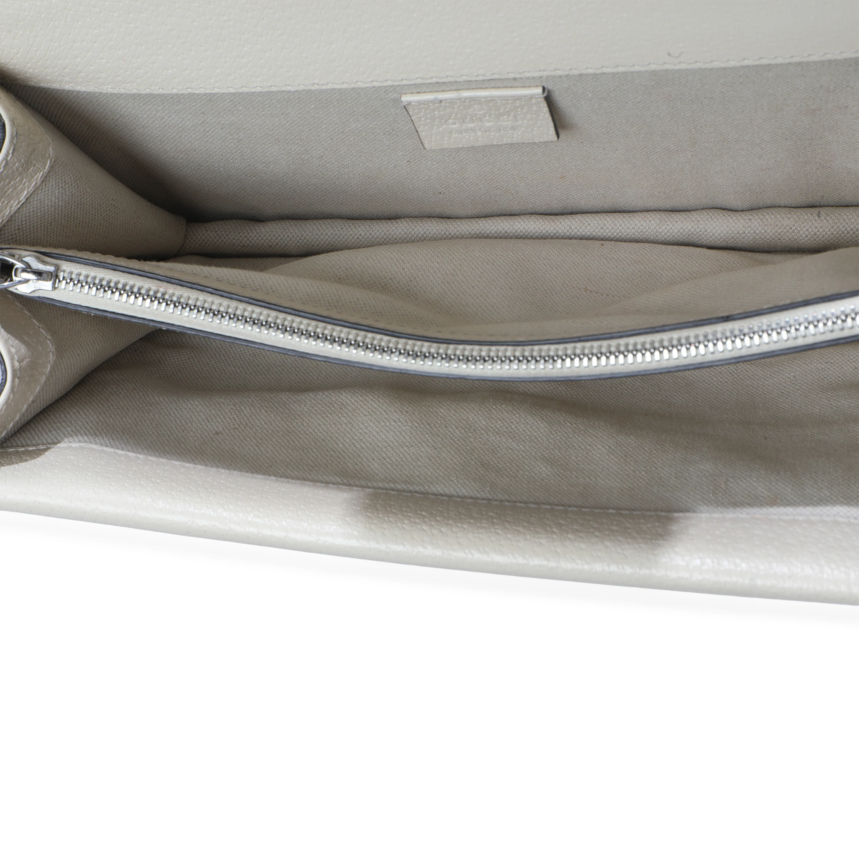 Mystic White Textured Calfskin Crystal Small Dionysus Bag - Image 8