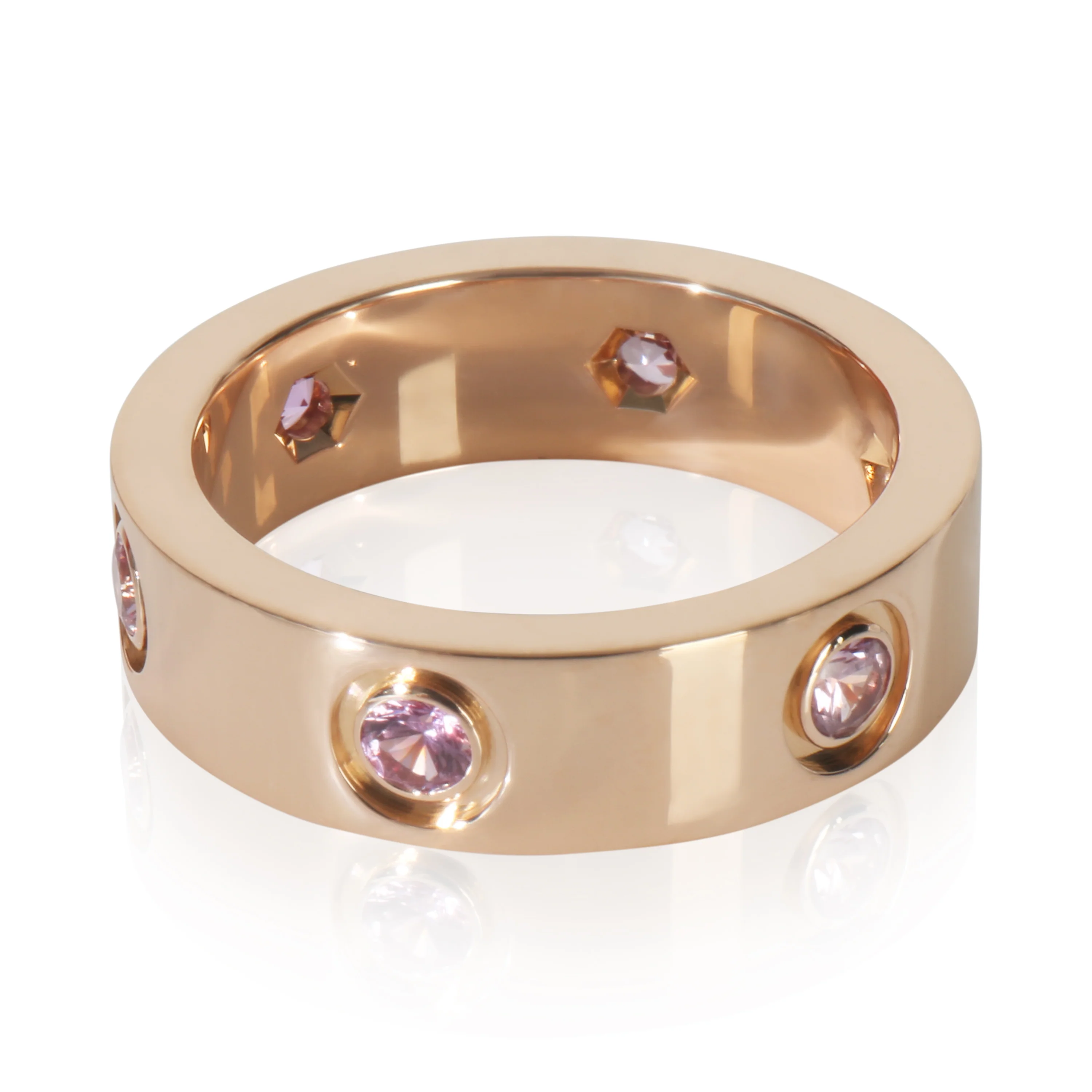 Rose Gold Sapphire Love Ring - Image 3