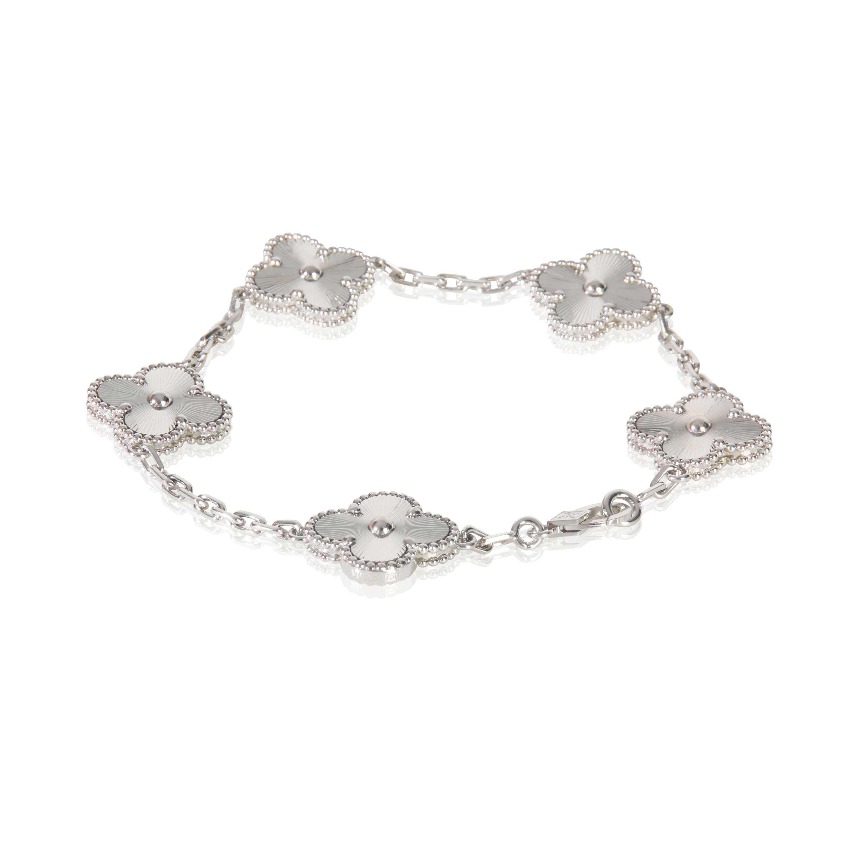 White Gold Vintage Alhambra Bracelet - Image 3