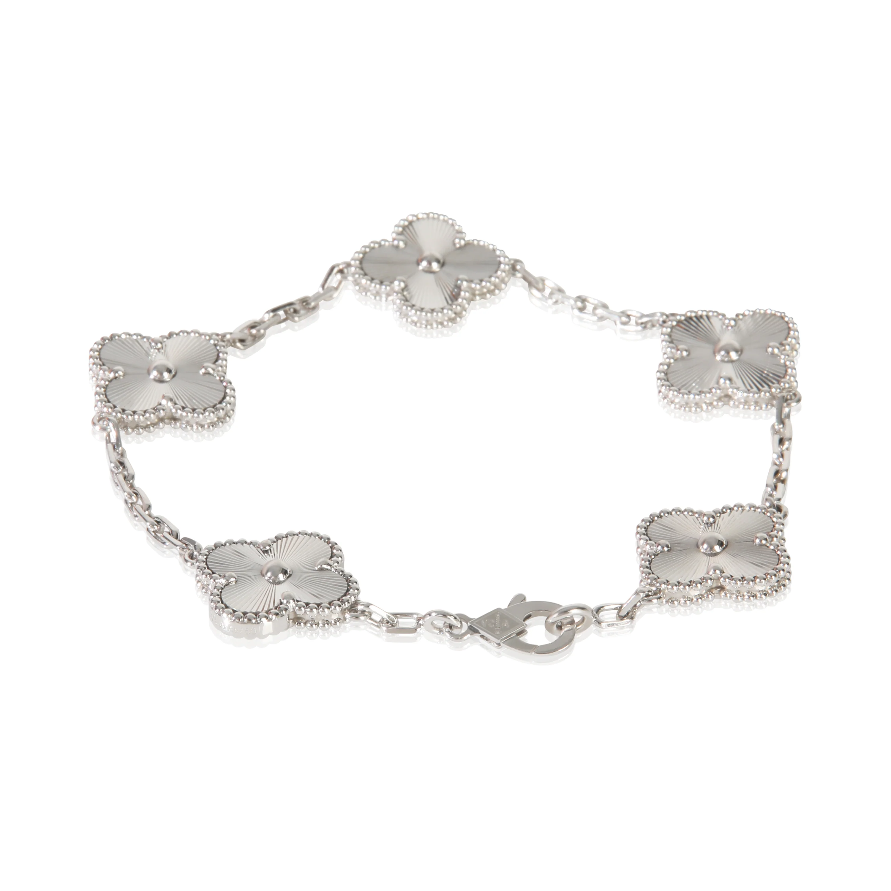 White Gold Vintage Alhambra Bracelet - Image 4
