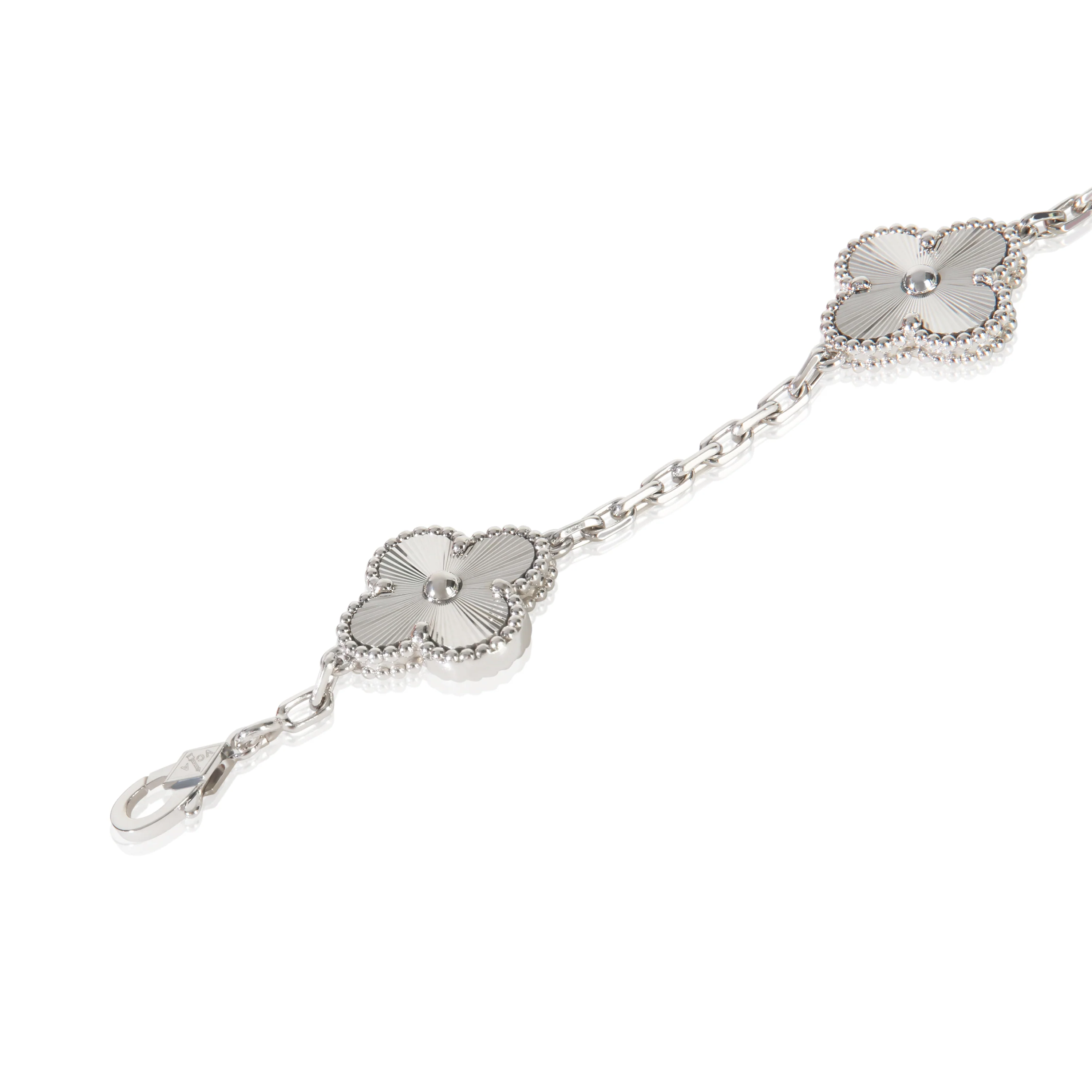 White Gold Vintage Alhambra Bracelet - Image 6