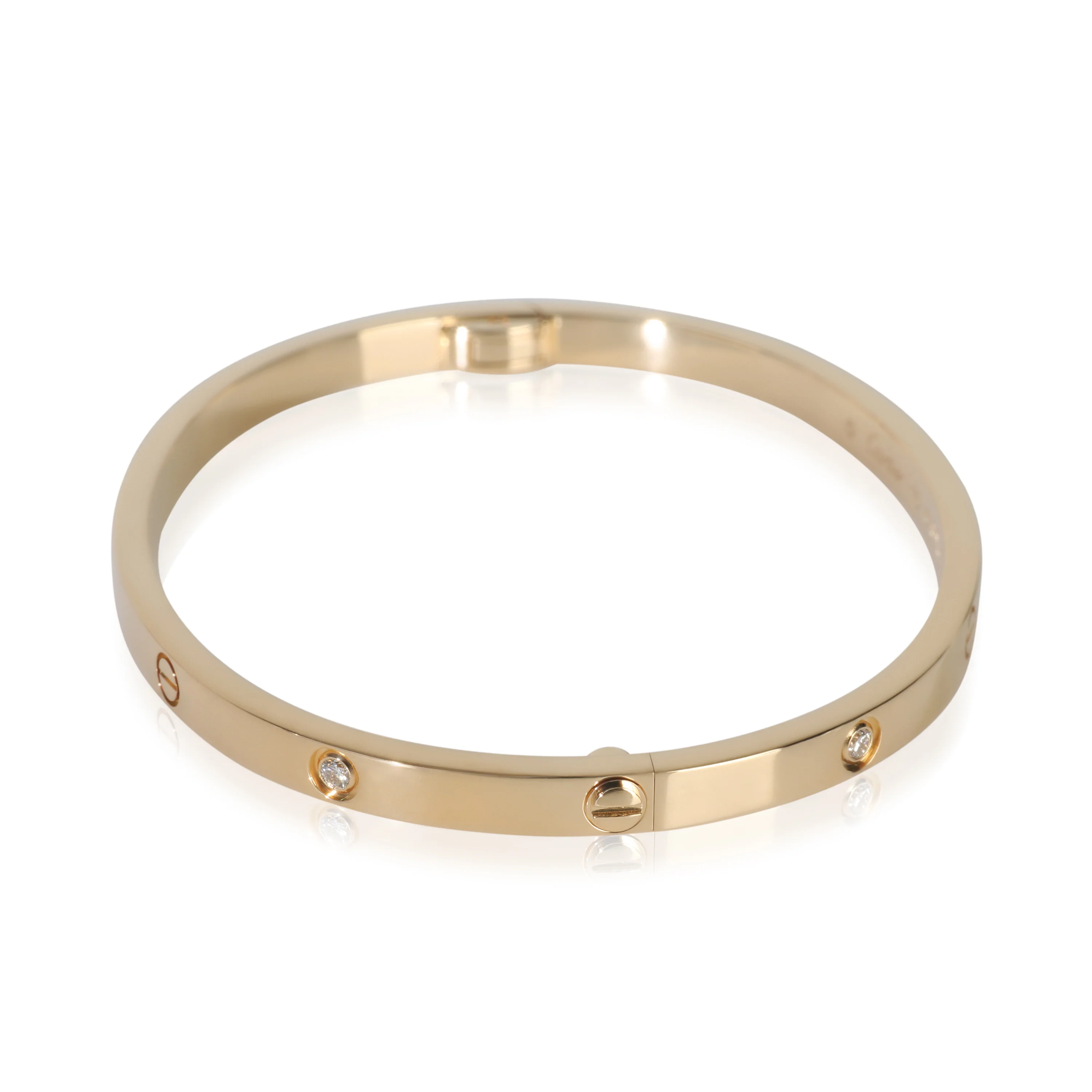 Yellow Gold Diamond Small Model Love Bracelet - Image 2