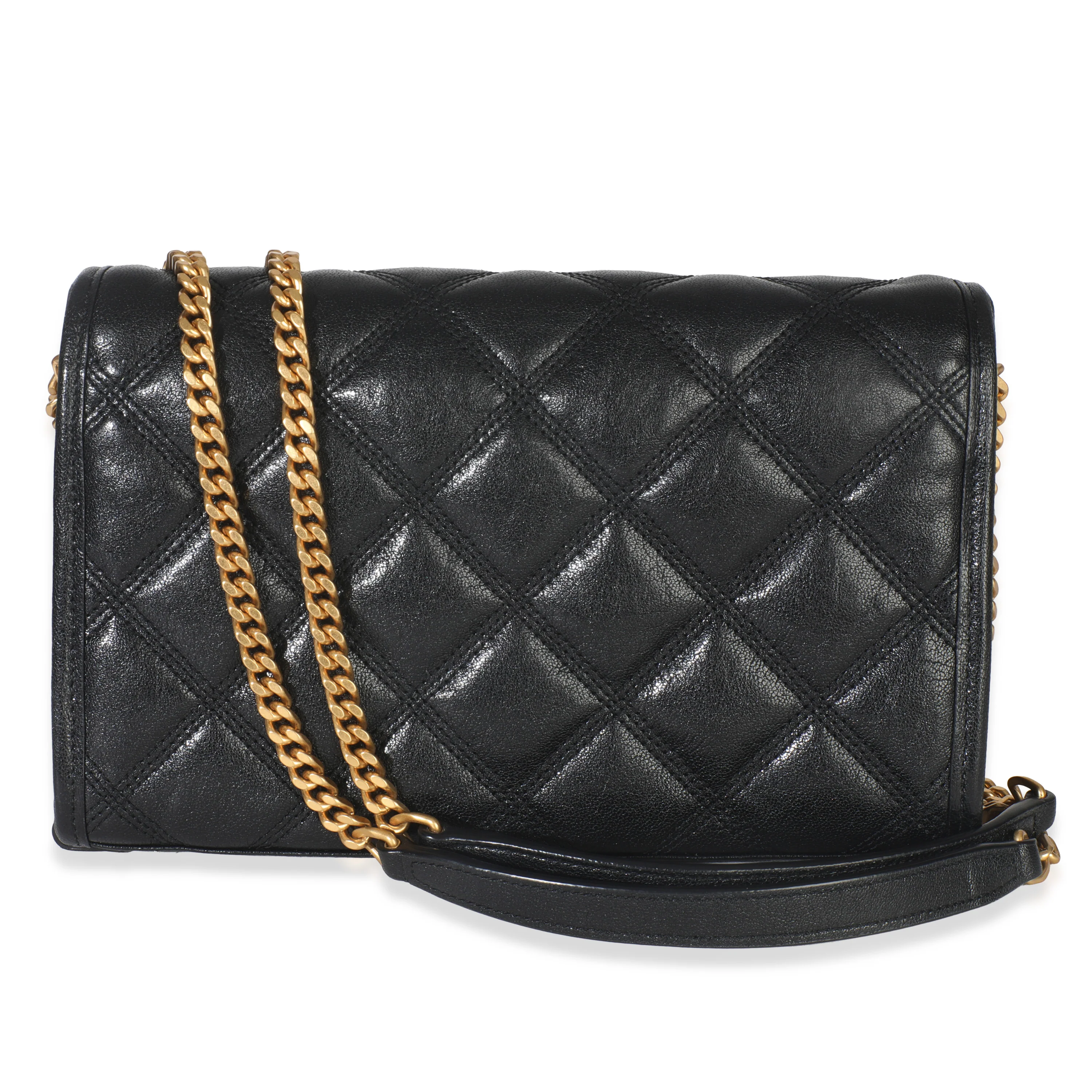 Black Quilted Lambskin Mini Becky Chain Bag - Image 4